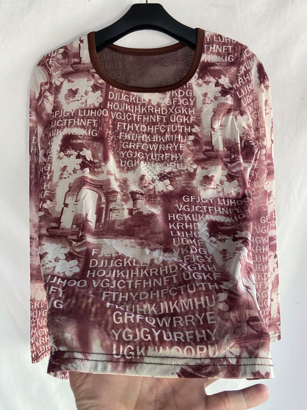 Japanese Brand JAPANESE MESH TOP PRINTED LONG SLEEVE Size US S / EU 44-46 / 1 - 2 Thumbnail