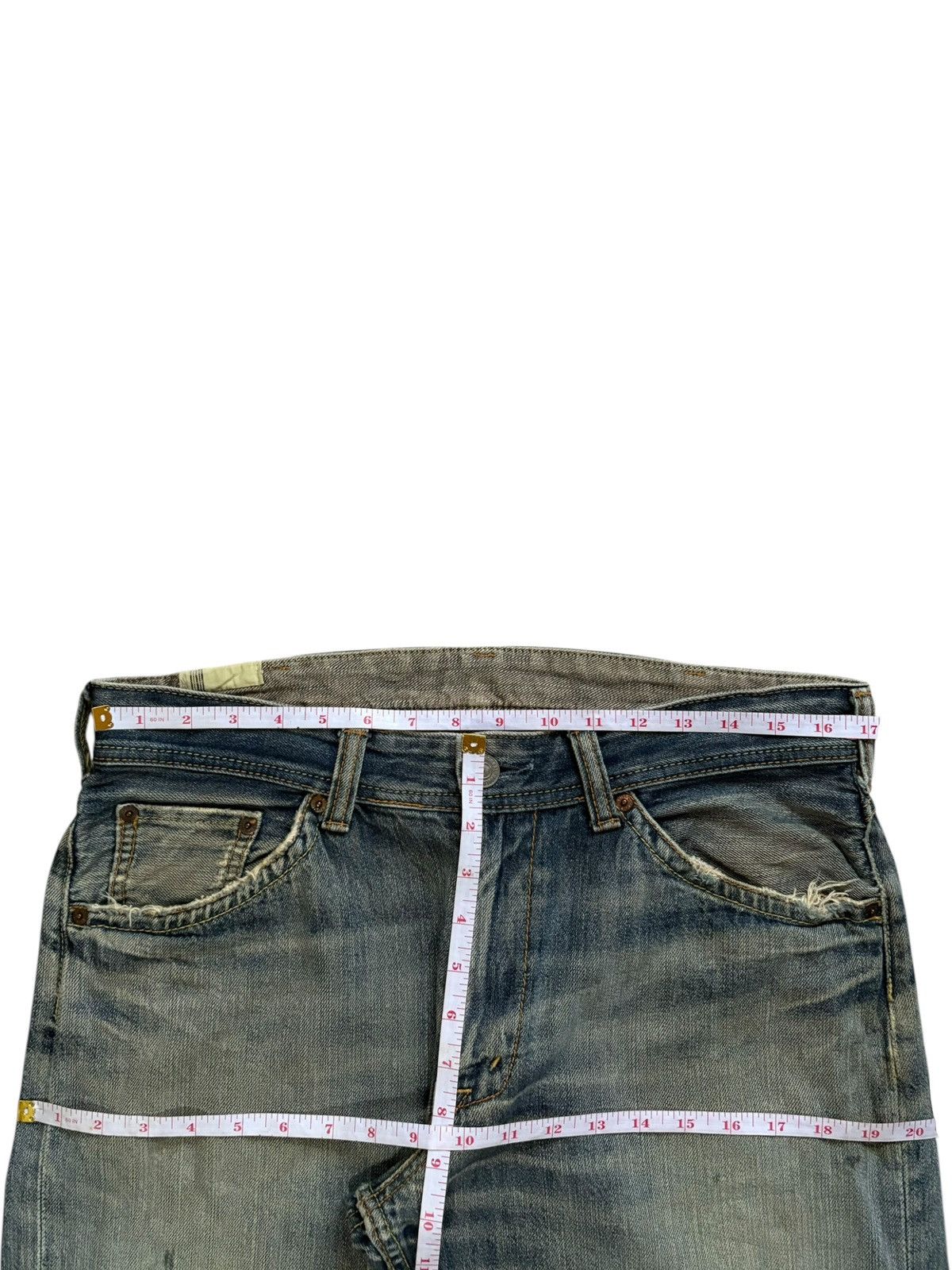 Japanese Brand Vintage Japanese Brand Faded Rusty Wash Distress Baggy Jeans Size US 34 / EU 50 - 12 Thumbnail