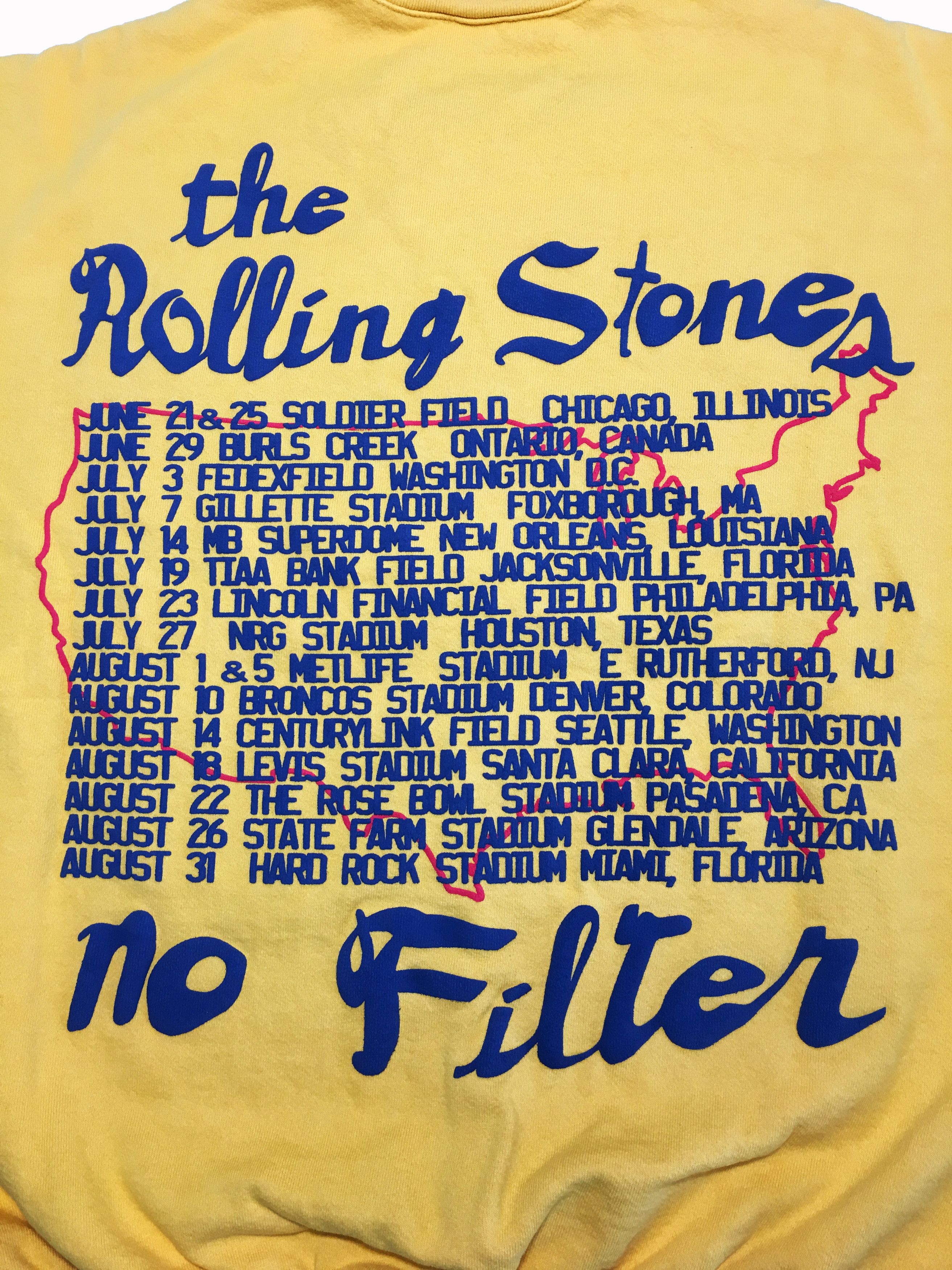 Cactus Plant Flea Market Cactus Plant Flea Market Rolling Stones Tour Crewneck Gold Size US L / EU 52-54 / 3 - 5 Thumbnail