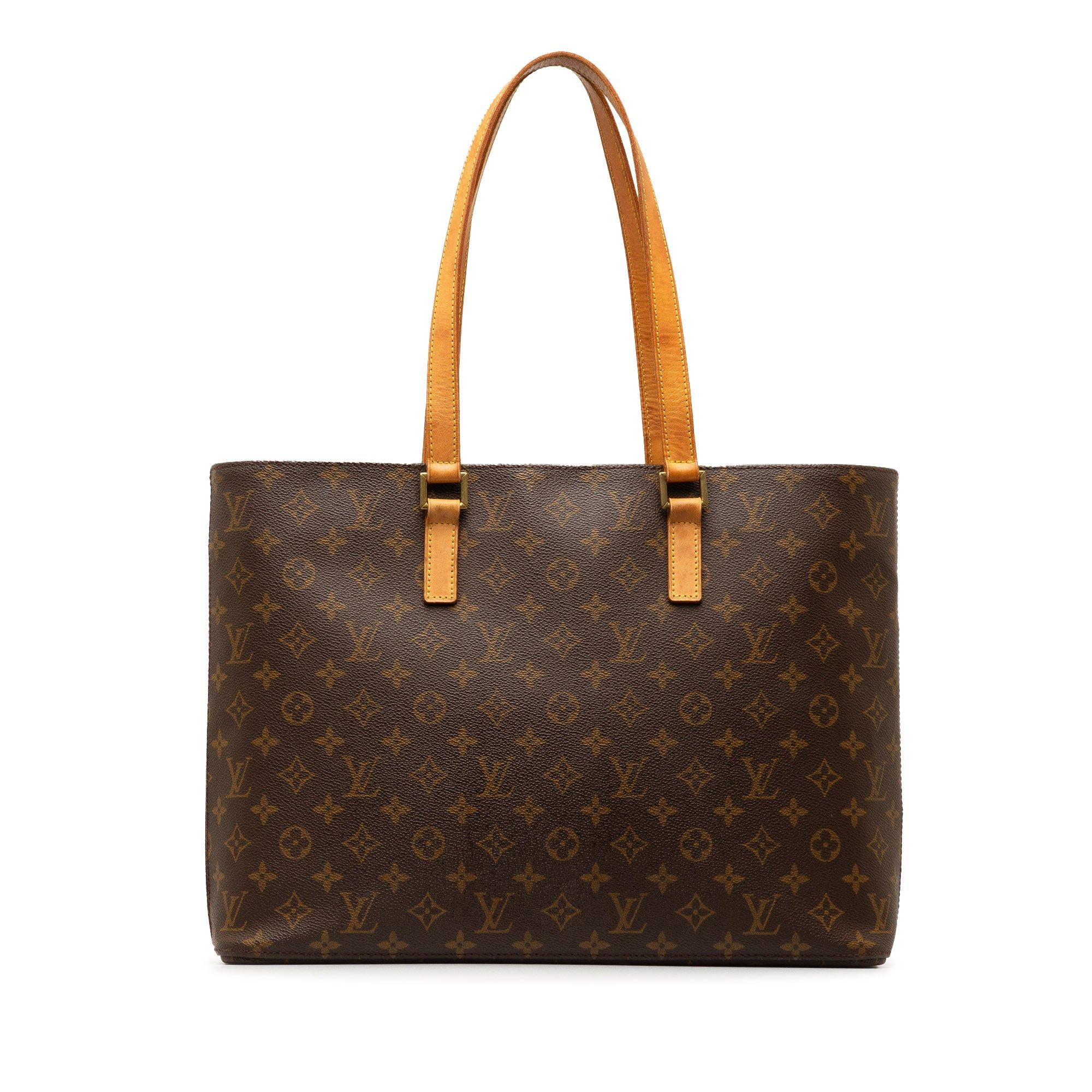 image of Louis Vuitton Monogram Luco Tote Bag in Brown, Women's