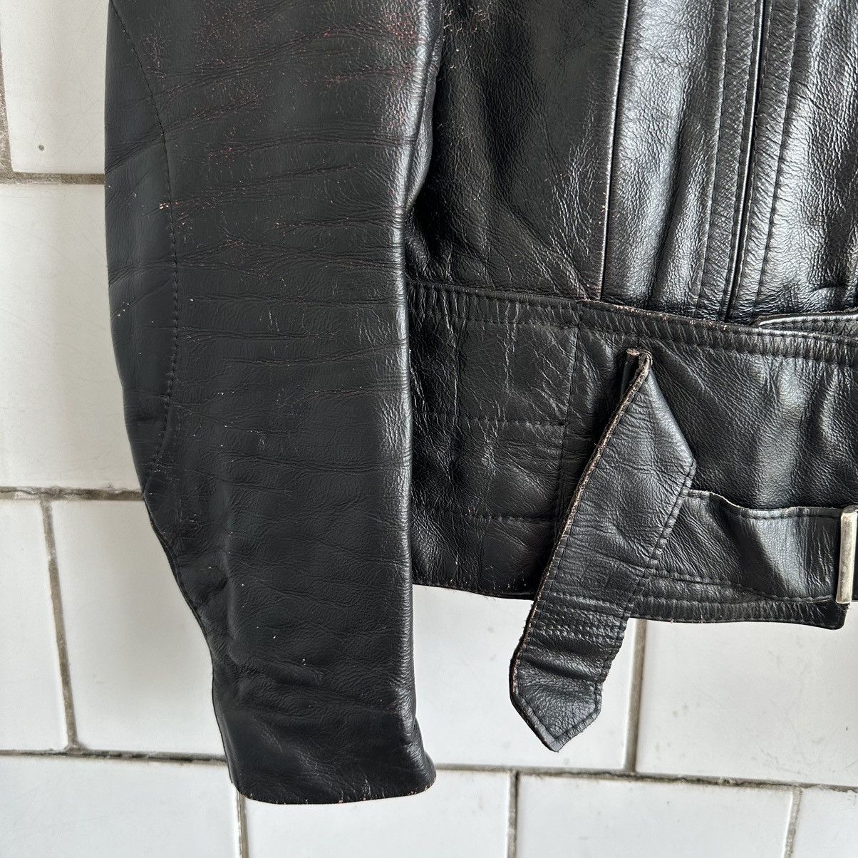 Vintage Vintage Moto Leather Jacket Tour Style USA 90s Y2K Size US S / EU 44-46 / 1 - 3 Thumbnail