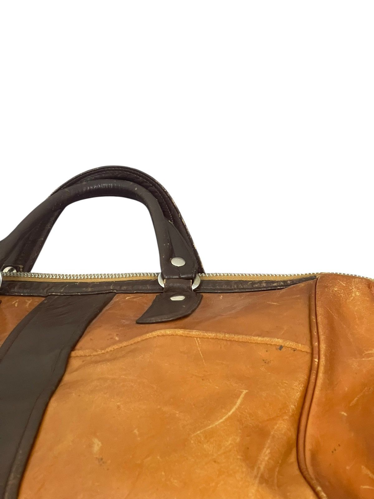 Genuine Leather Full Leather Patina Unknown Japan Duffle Travel Bag 2🟩1 Size ONE SIZE - 9 Thumbnail