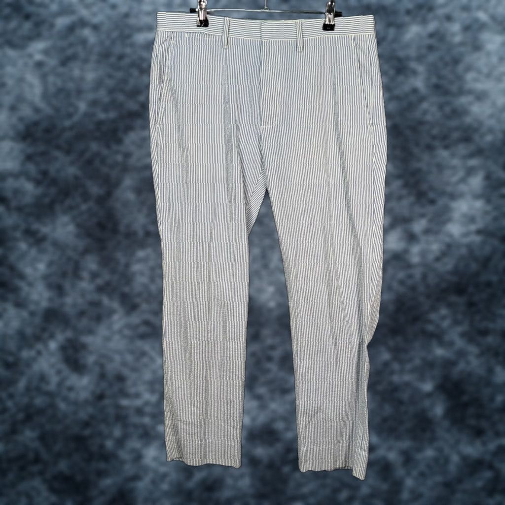 J.Crew J. Crew Bedford Mens Size 32 Striped Chino Pants 100% Cotton Casual Business Blue Cotton Flat Front Pockets 28 Inseam Jeans, Pants, or Chinos? Size US 32 / EU 48 - 1 Thumbnail