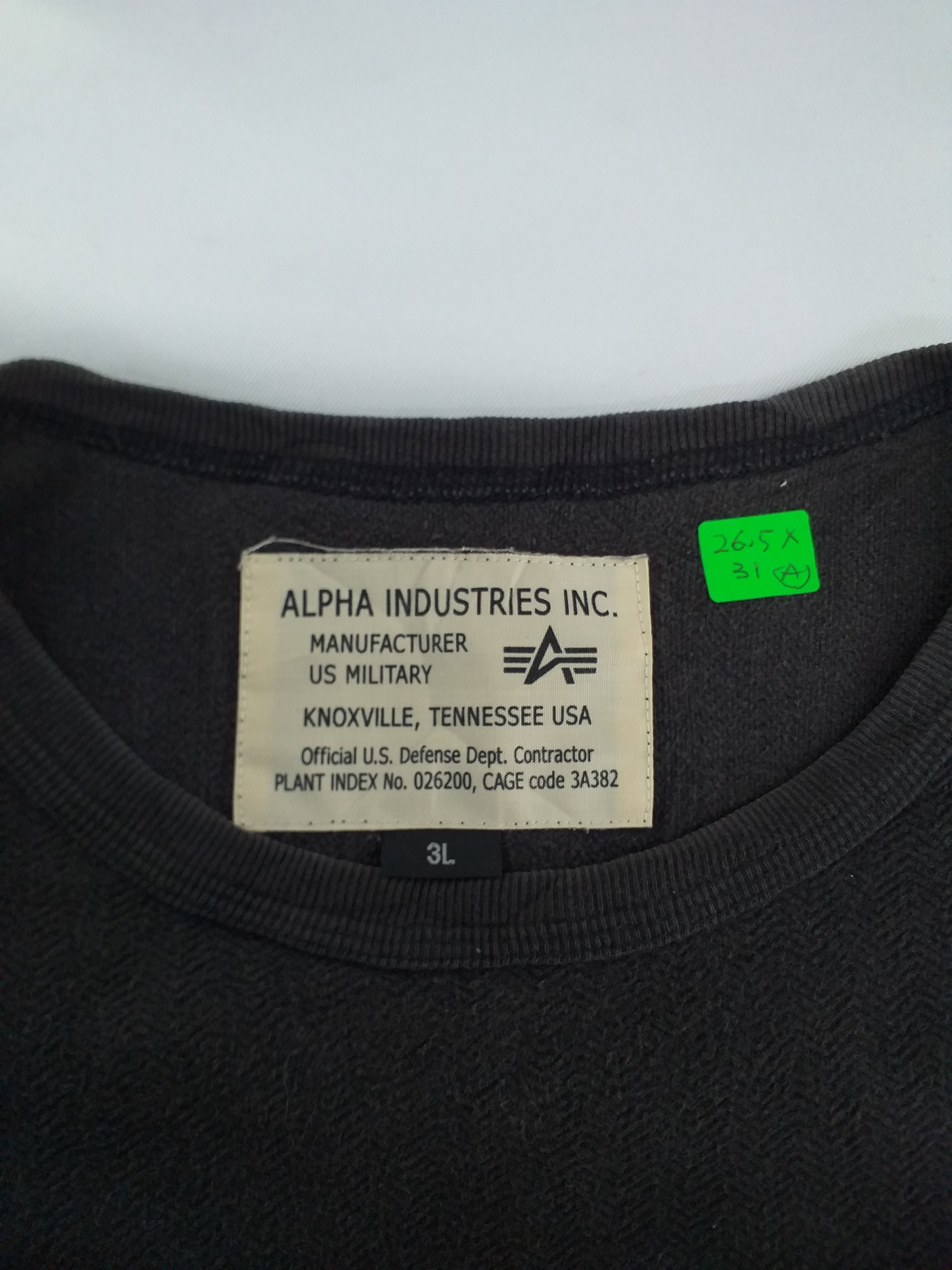 Alpha Industries Vintage Alpha Industries XXlarge Tshirt Big Logo -A032 Size US XXL / EU 58 / 5 - 7 Thumbnail