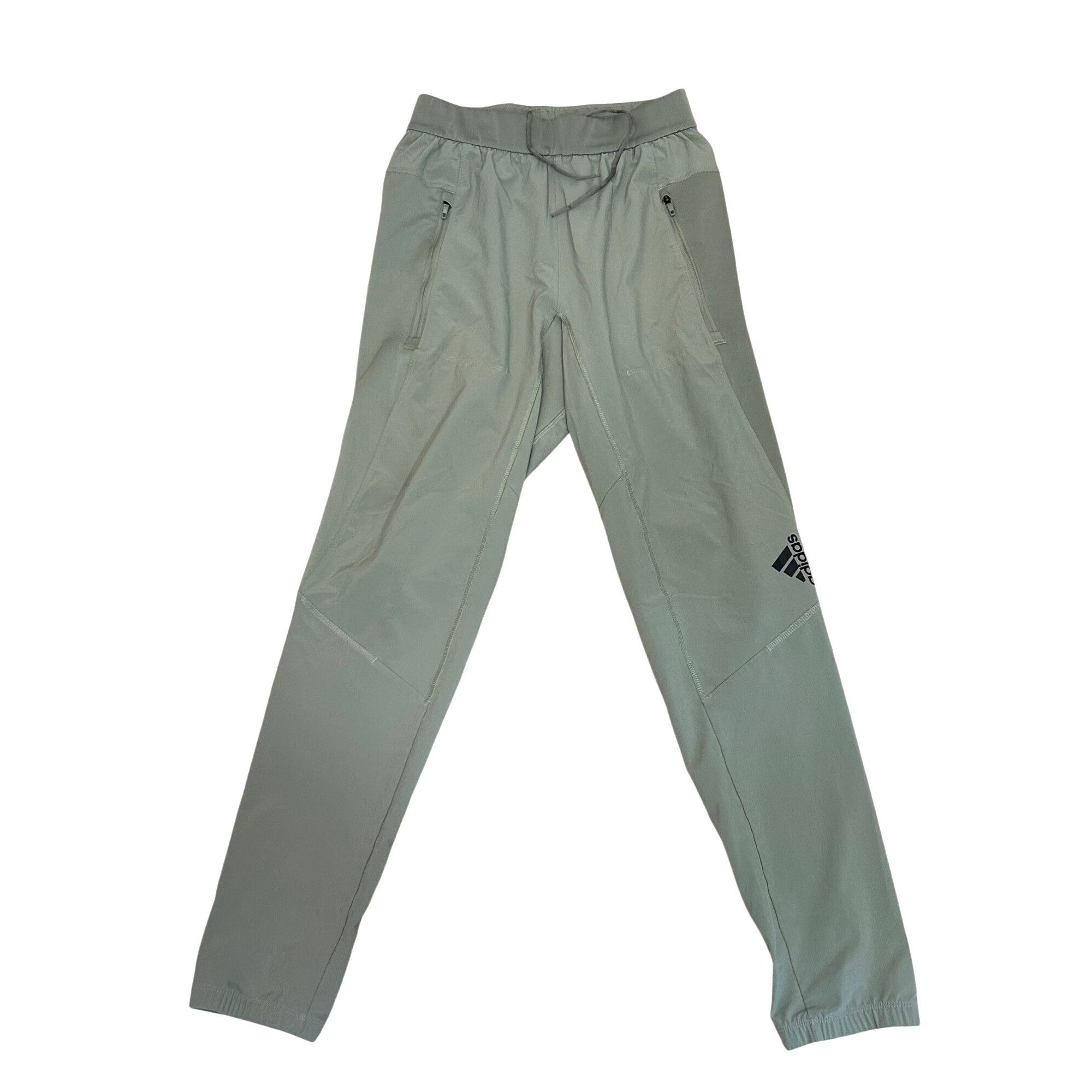 Adidas Adidas Womens Joggers S Sage Green Logo AEROREADY Drawstring Size 25" / US 0 / IT 36 - 8 Thumbnail