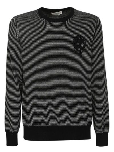 Alexander McQueen o1y1024 Cashmere Sweater Blend in Grey/Black Size US XL / EU 56 / 4 - 2 Thumbnail