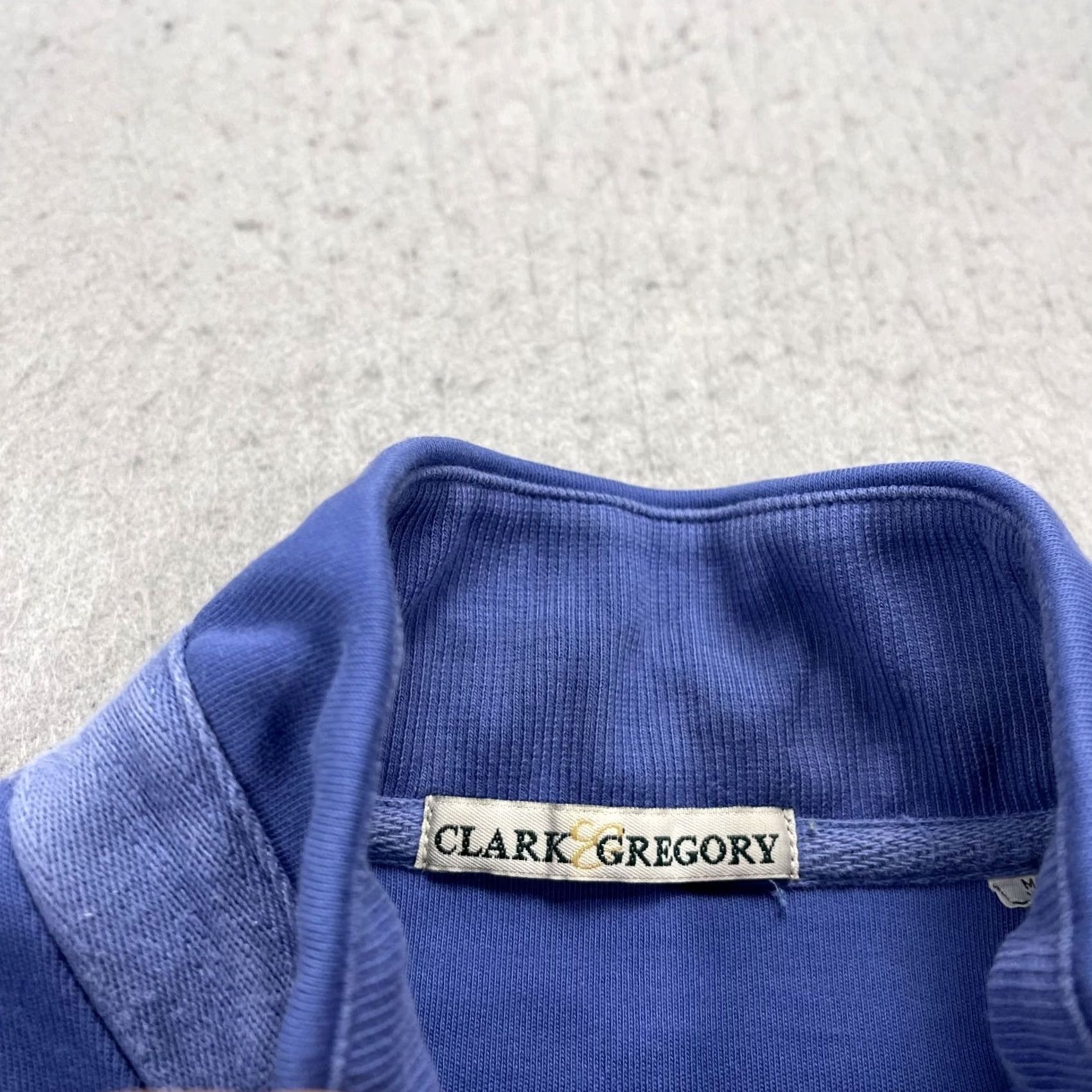 REEF Clark & Gregory Ocean Reef Club Golf Sweater Mens M Blue 1/4 Zip Logo Knit Pullover Mock Neck Cotton Sweater Size US M / EU 48-50 / 2 - 7 Thumbnail