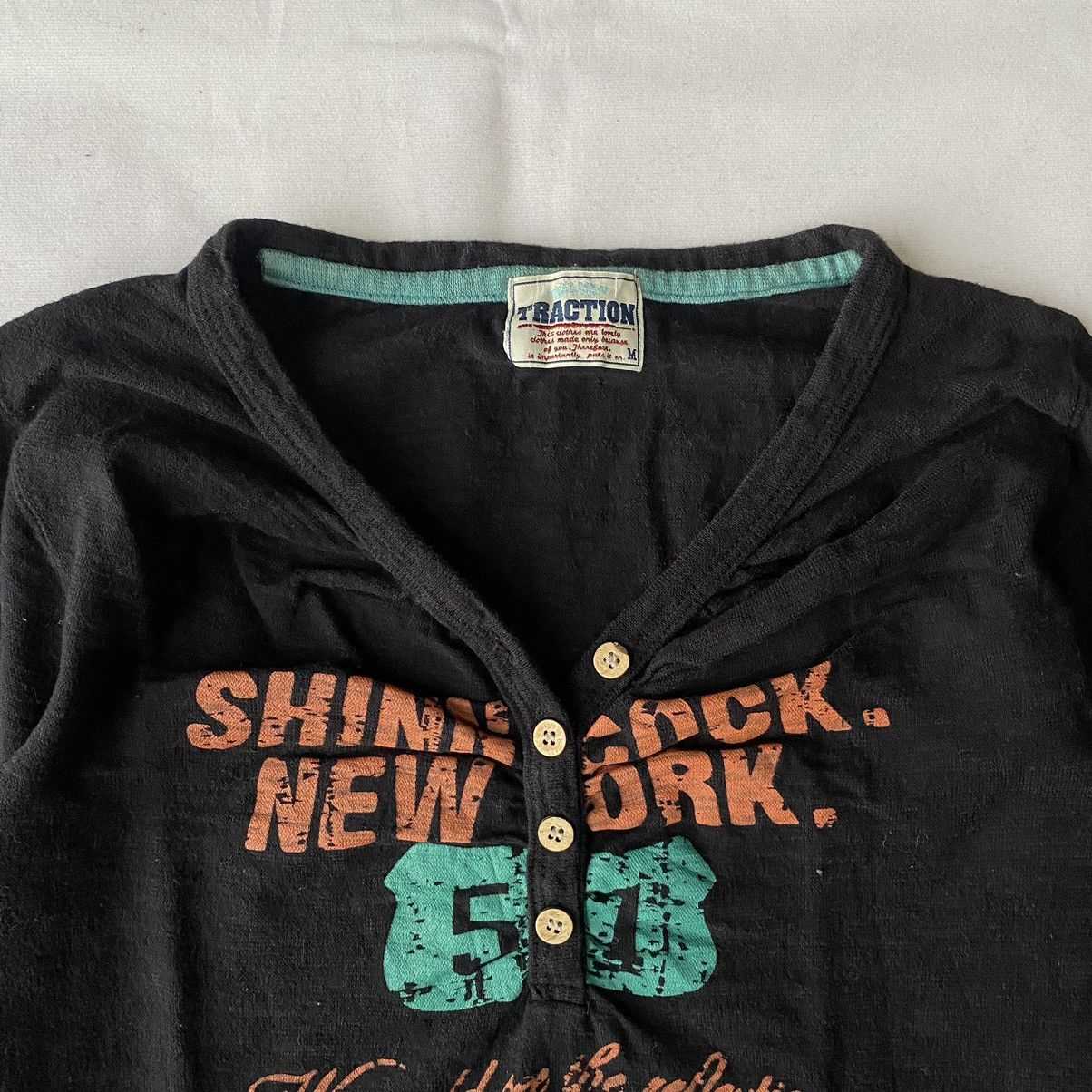 If Six Was Nine × Japanese Brand Y2K New York Trekker Be Mountain Retro Adventure Henley Tees Size US M / EU 48-50 / 2 - 6 Thumbnail