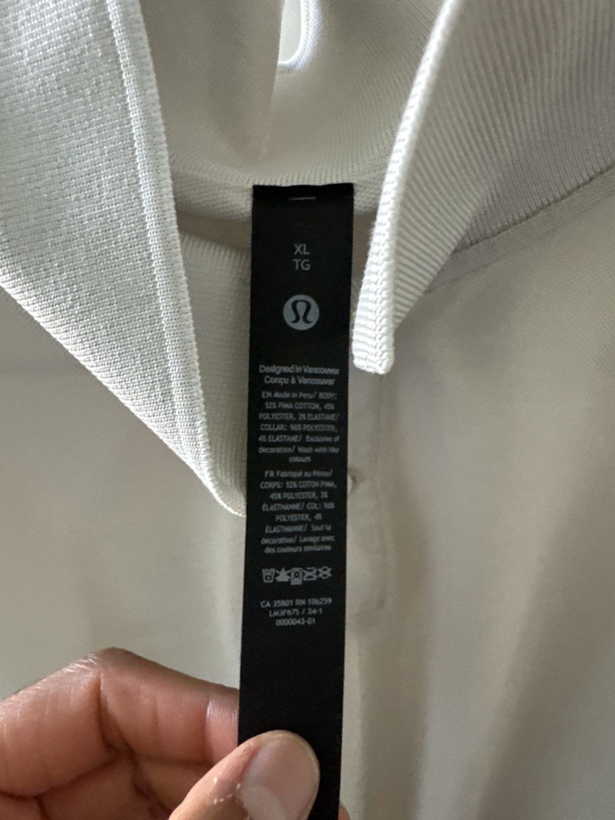Lululemon White Polo