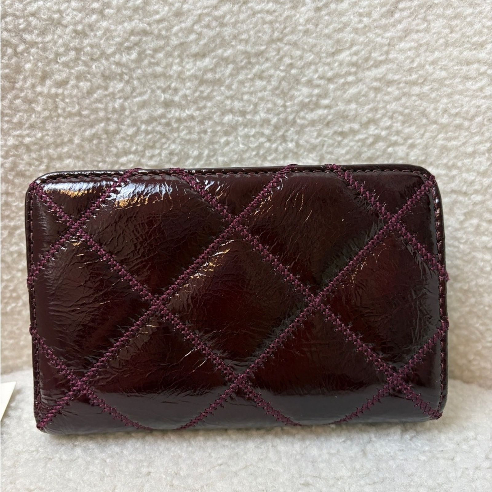 Tory Burch Tory Burch Burgundy Quilted Wallet NWT Size ONE SIZE - 4 Thumbnail