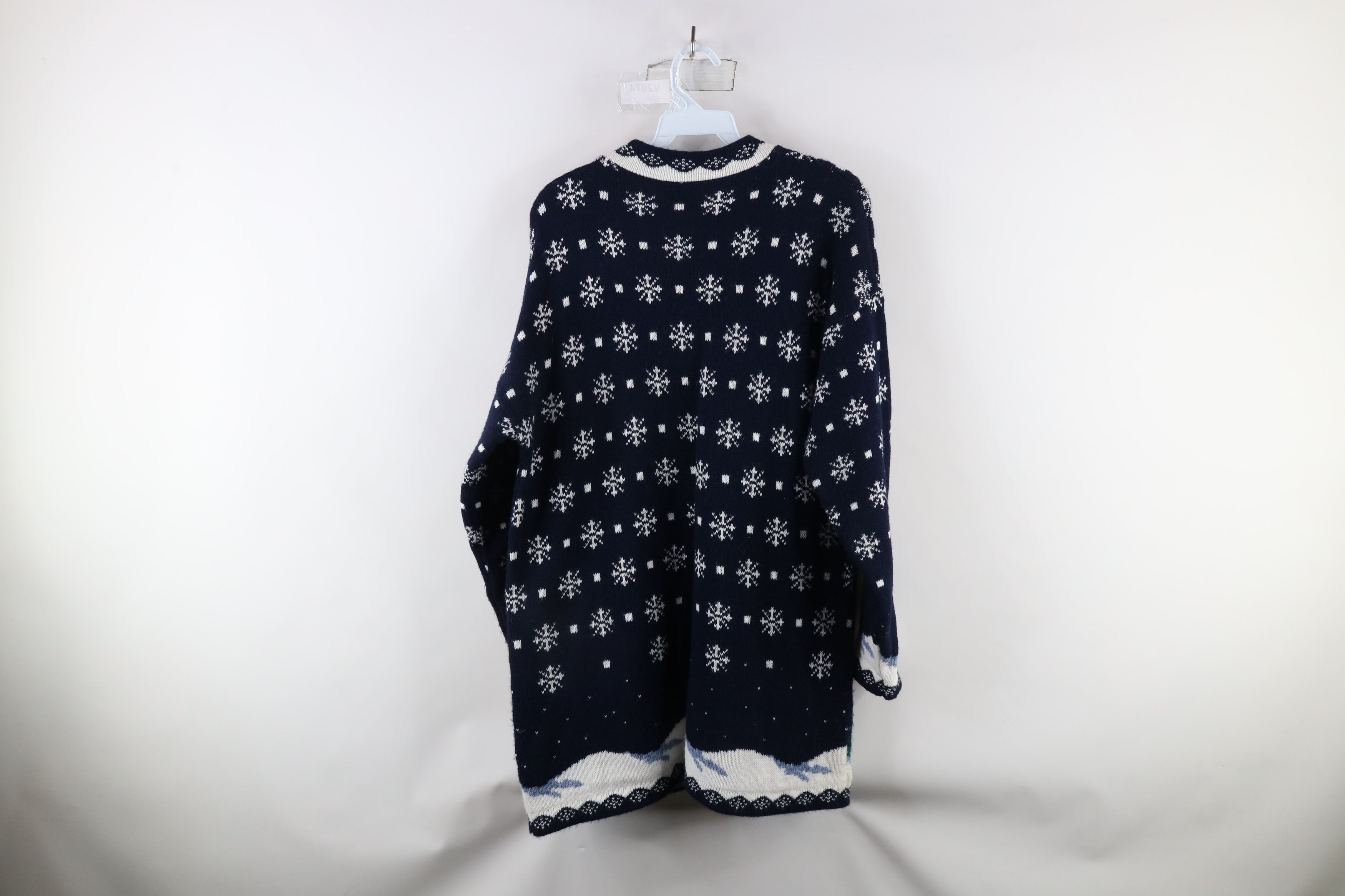 Vintage Vintage 90s Streetwear Christmas Snowman Knit Tunic Sweater Size L / US 10 / IT 46 - 9 Thumbnail