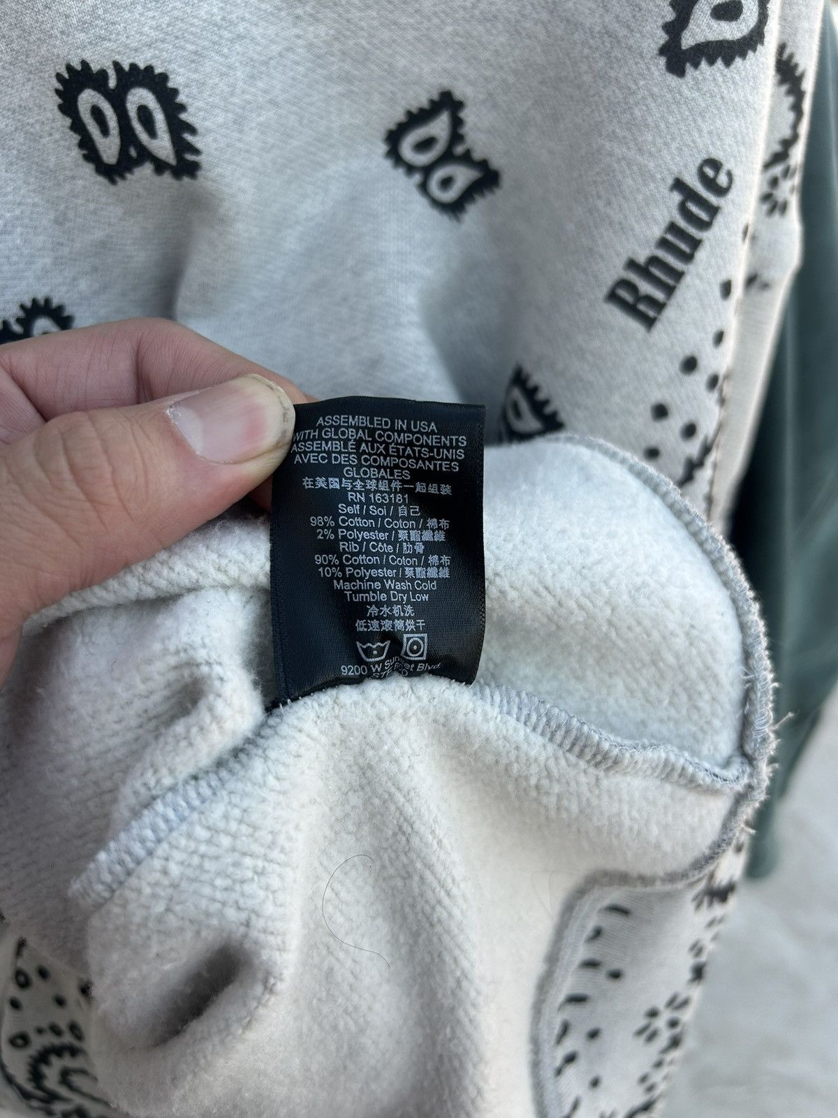 Rhude Rhude bandana hoodie Size US XXL / EU 58 / 5 - 6 Thumbnail