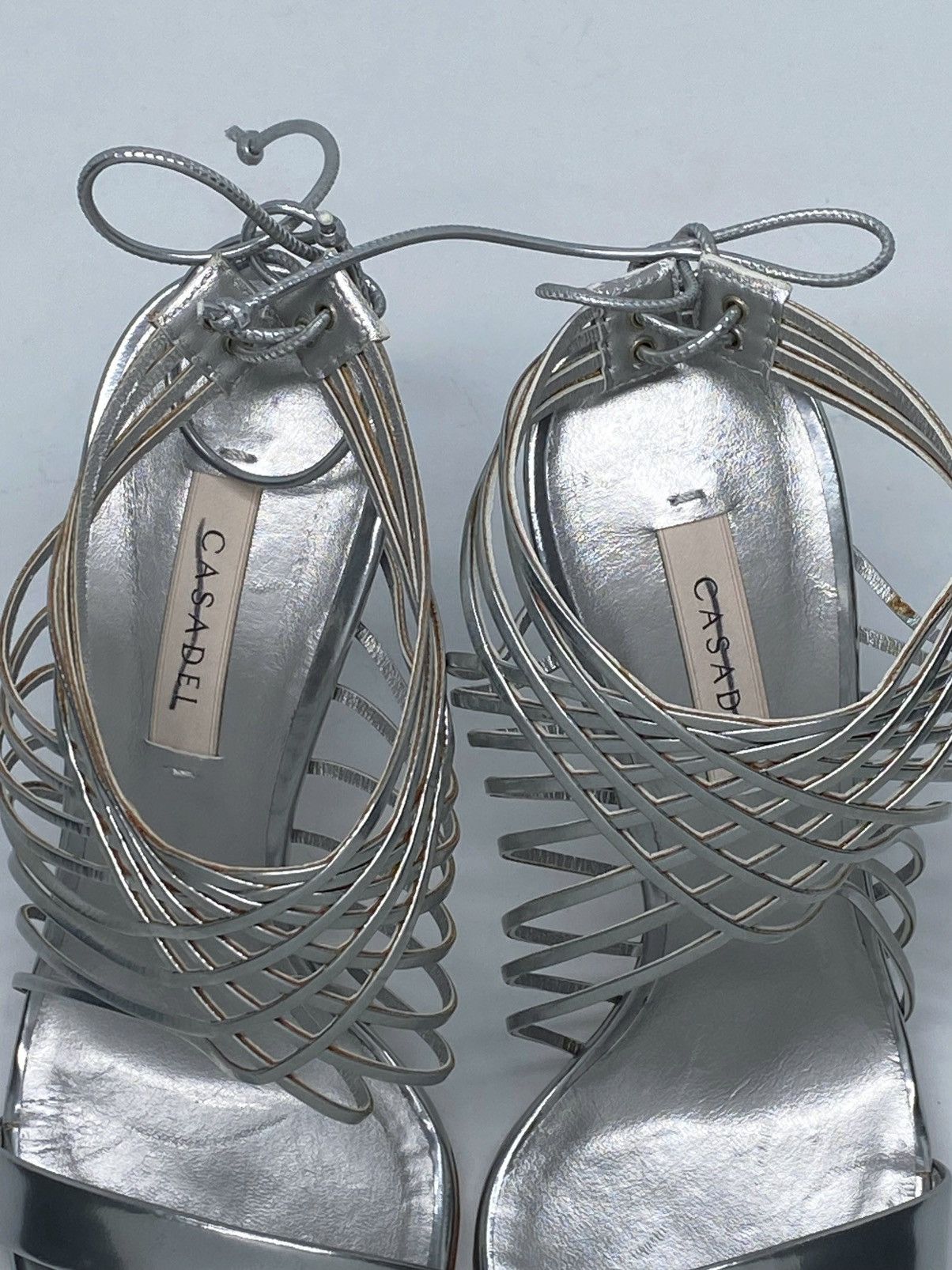 Casadei Casadei Multi-strap metallic leather sandals size 6.5 Size US 6.5 / IT 36.5 - 9 Thumbnail