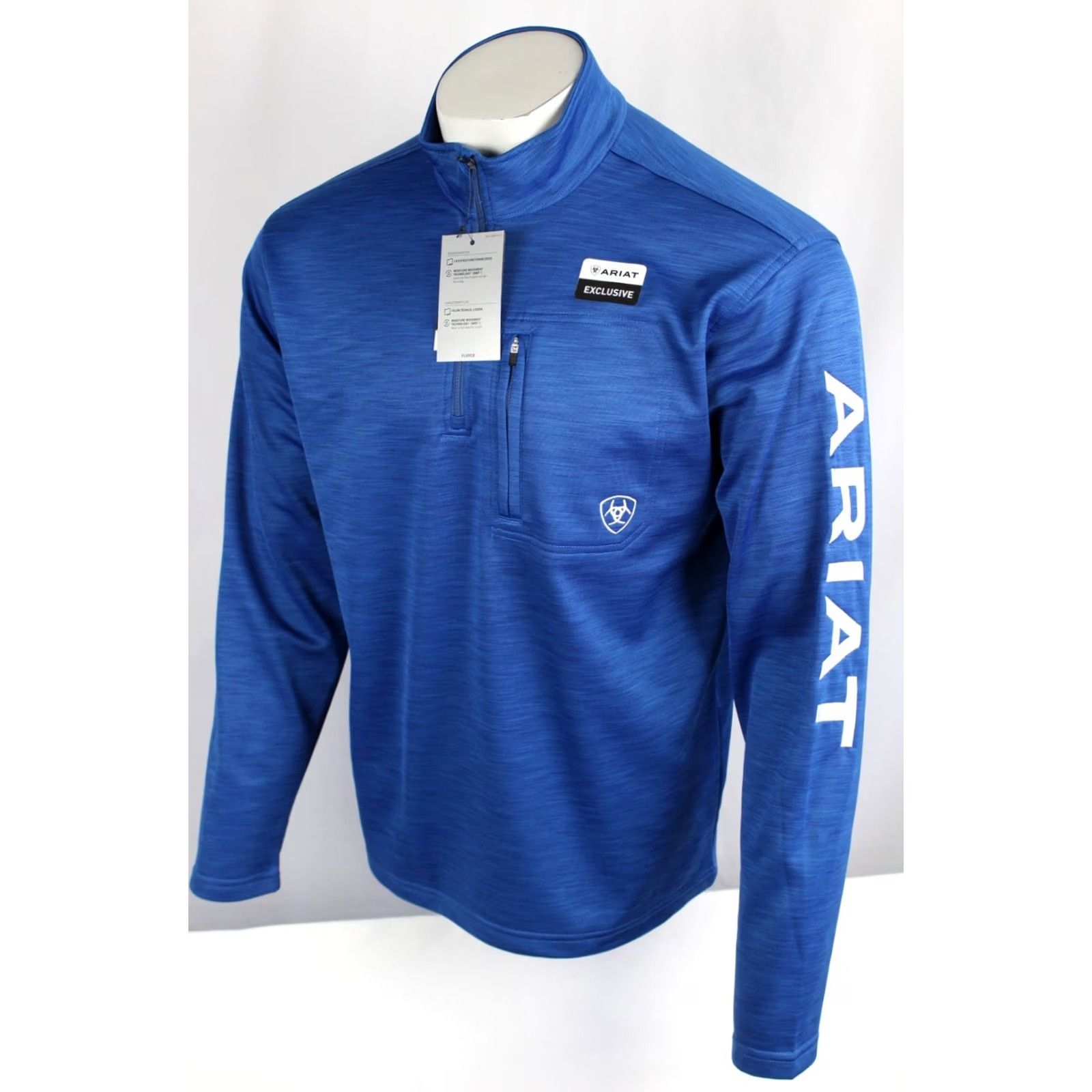 Ariat Ariat Tek Team 1/4 Zip Sweatshirt Mid States Size M Cobalt Blue Mens Sweatshirt 10054313 Size US M / EU 48-50 / 2 - 5 Thumbnail