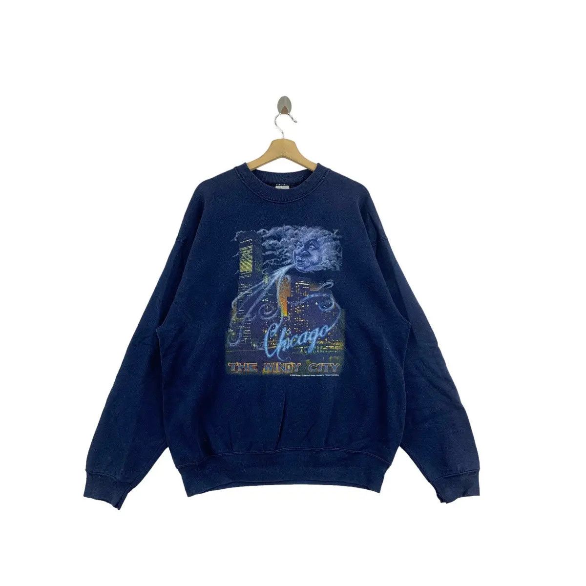 Vintage Vintage 1995 CHICAGO PAINTING D. MARSHALL Sweatshirt Size XL / US 12-14 / IT 48-50 - 1 Thumbnail