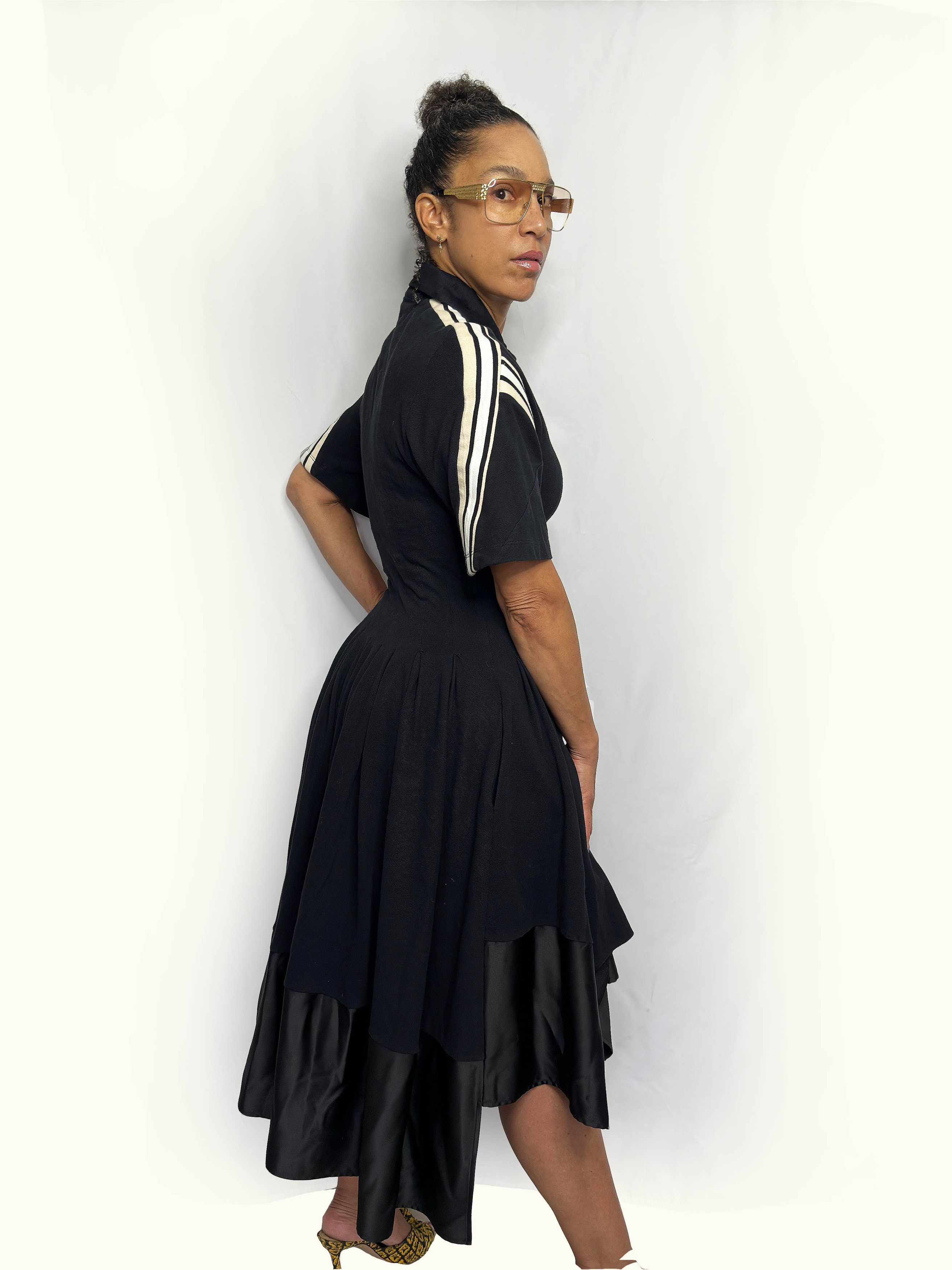 Other Koché Black Knit Polo Shirt Midi Dress Size S / US 4 / IT 40 - 3 Thumbnail