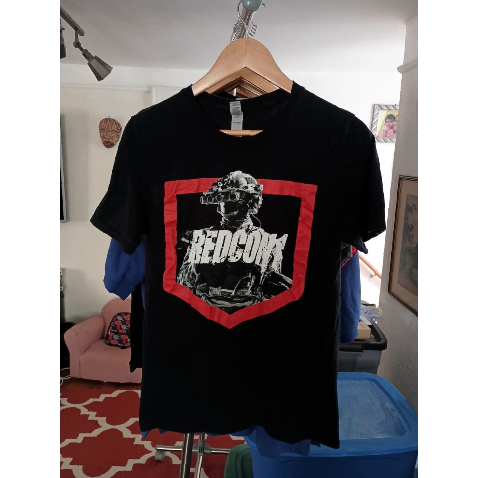 Gildan VINTAGE Redcon 1 T-shirt Mens Shirt S Black Infrared Goggles Gildan Size US S / EU 44-46 / 1 - 2 Thumbnail