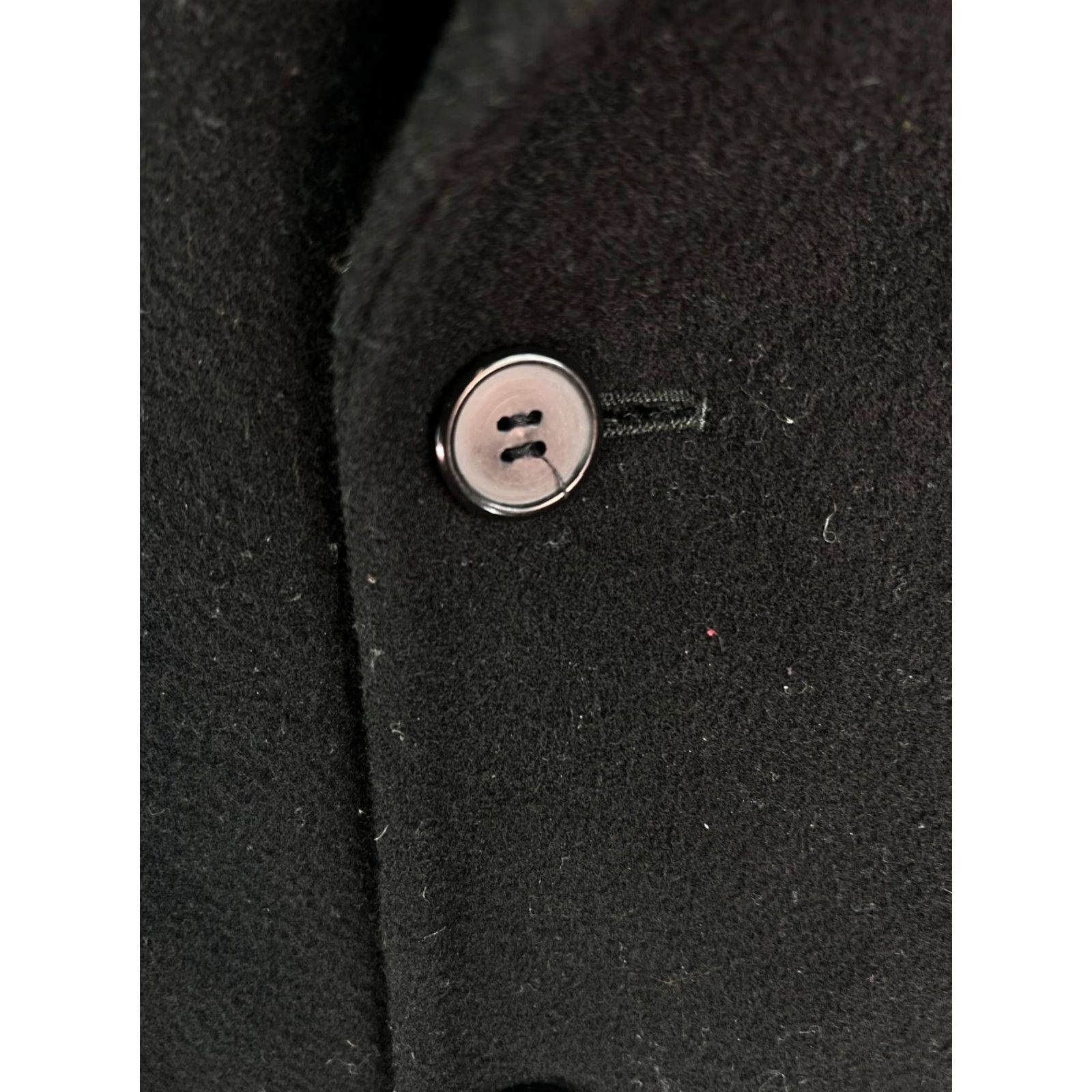 Vintage Vintage No Mens 100% Wool Overcoat Jacket Long Fall Winter Black Single Breasted 3 Button Chest Size 42 Mens Size US XS / EU 42 / 0 - 3 Thumbnail