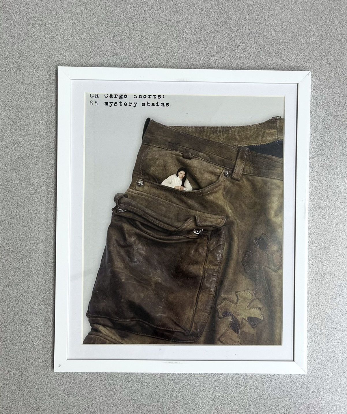 Chrome Hearts × Vintage Chrome Hearts close up CH cargo shorts Framed poster 9x11 Size ONE SIZE - 1 Thumbnail