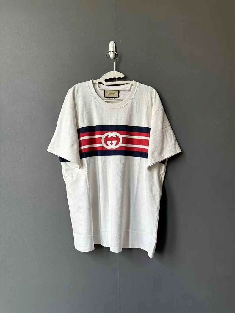 Gucci Gucci Striped Logo Short Sleeve Shirt-dmc Size US XS / EU 42 / 0 - 1 Thumbnail