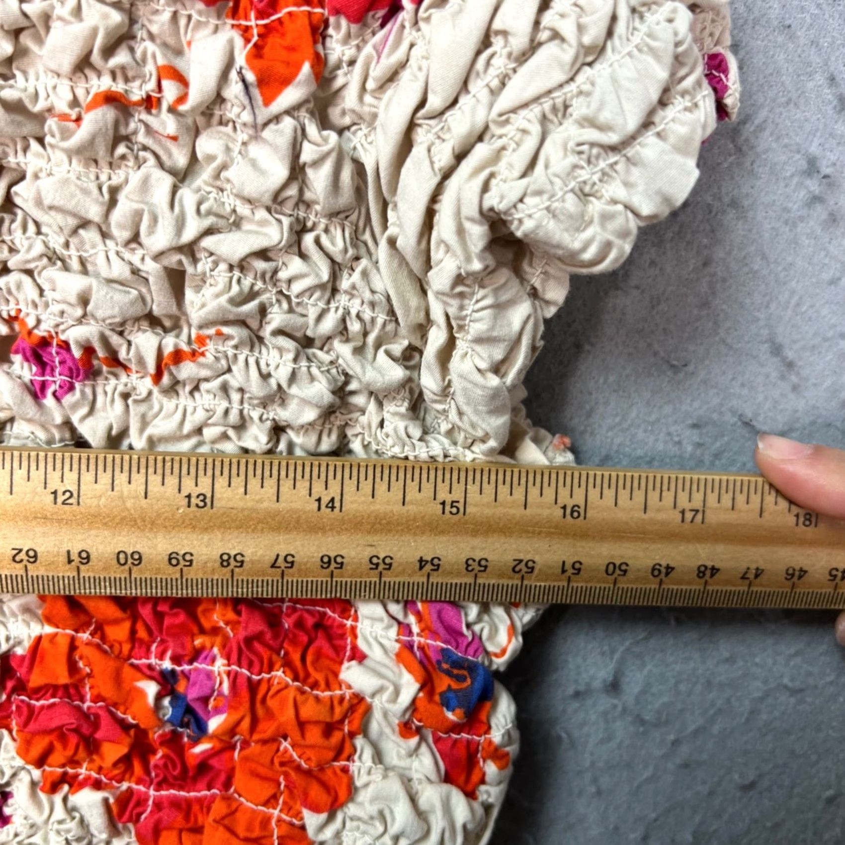 Free People Free People Womens Large Floral Cropped Top Beige Red Back Keyhole Blouse Shirt Womens L Floral 90s Vintage Optional? Size L / US 10 / IT 46 - 5 Thumbnail