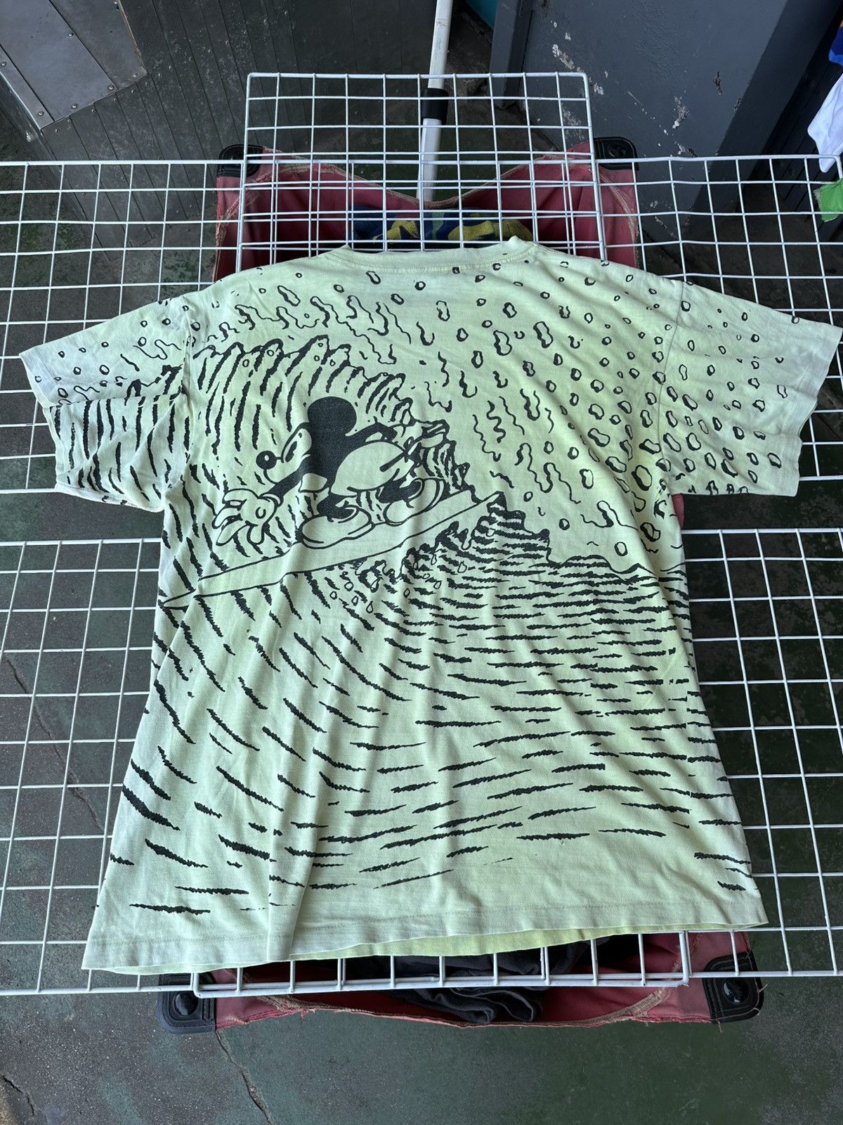 Mickey Mouse × Vintage Rare!! Vintage AOP Mickey Surf 80s Size US XL / EU 56 / 4 - 4 Thumbnail
