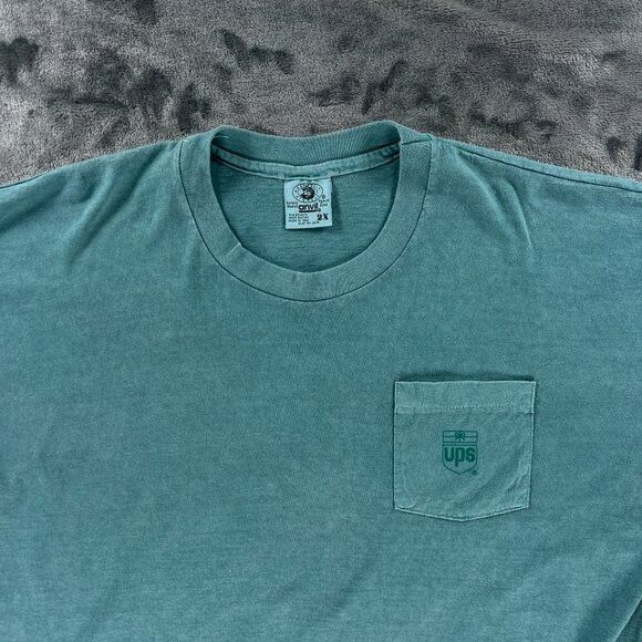 Anvil Vintage UPS T Shirt Men 2XL Single Stitch Made in USA Employ Size US XXL / EU 58 / 5 - 3 Thumbnail