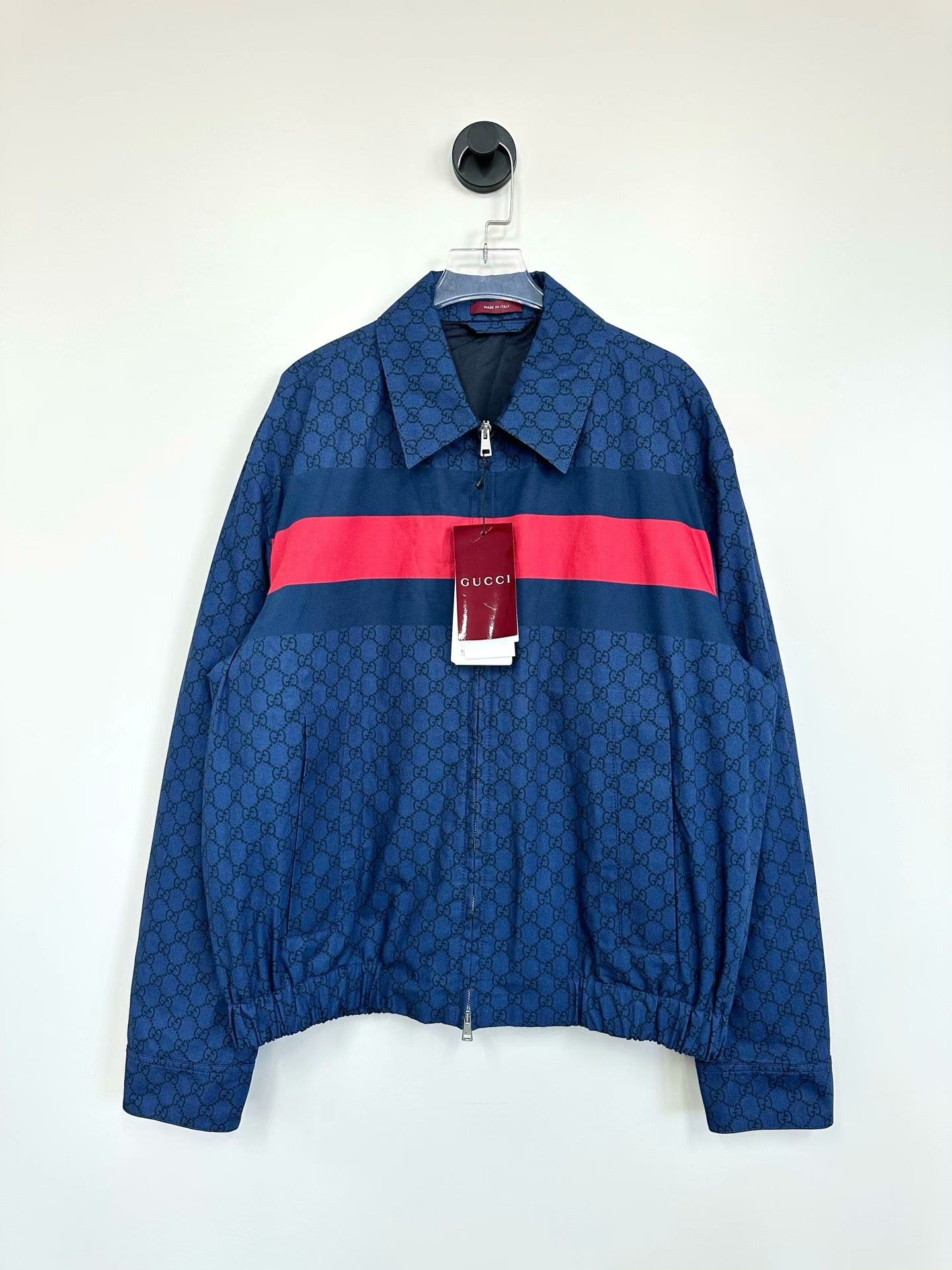 Gucci Gucci Dark Blue Full Logo Zip Jacket Size US S / EU 44-46 / 1 - 1 Thumbnail