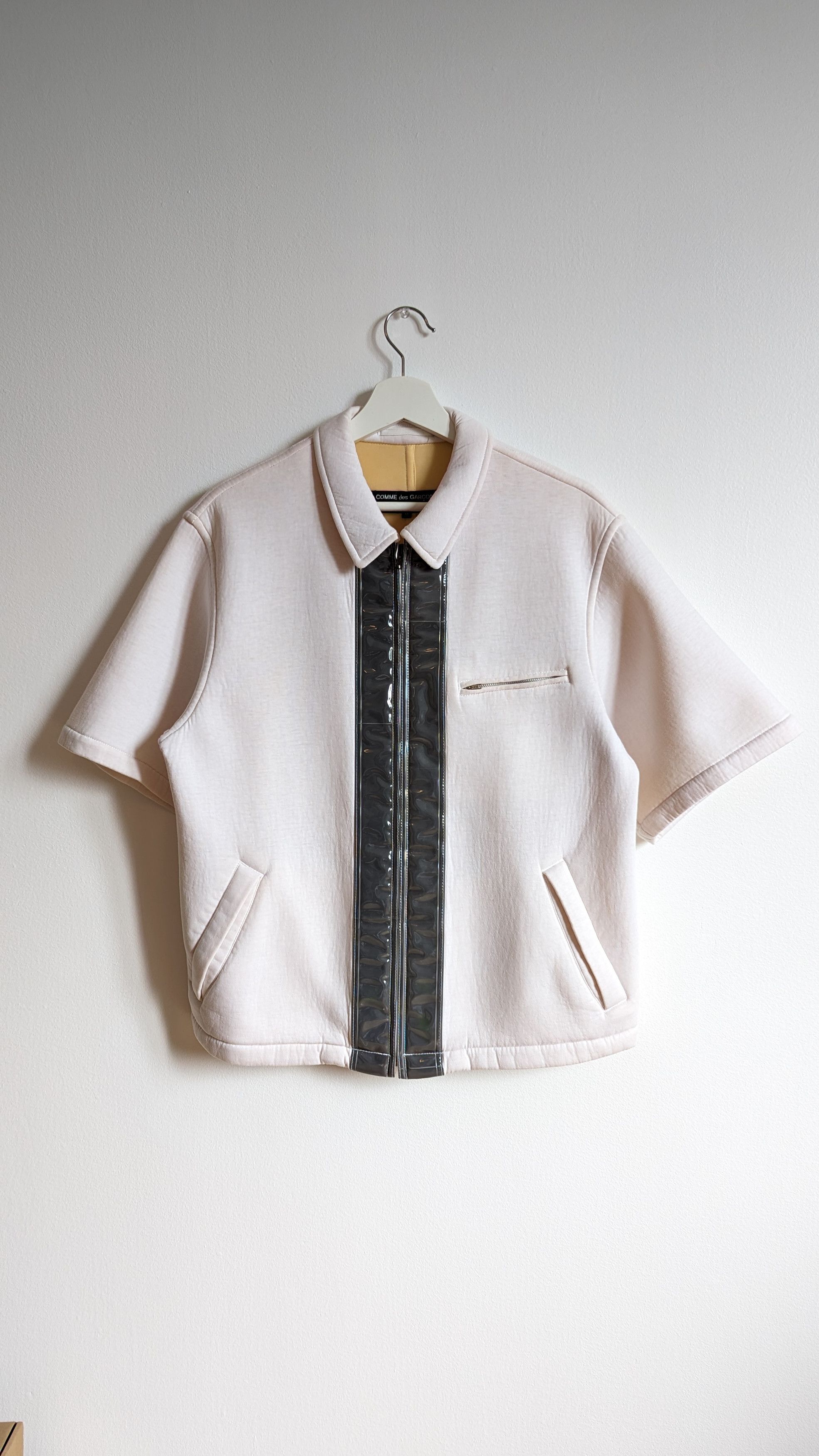 AD1995 Short Sleeves Zip Up Reflective Shirt