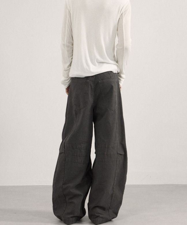 Japanese Brand Retro Cleanfit Men's Loose Straight Leg Curved Jeans Size US 32 / EU 48 - 4 Thumbnail