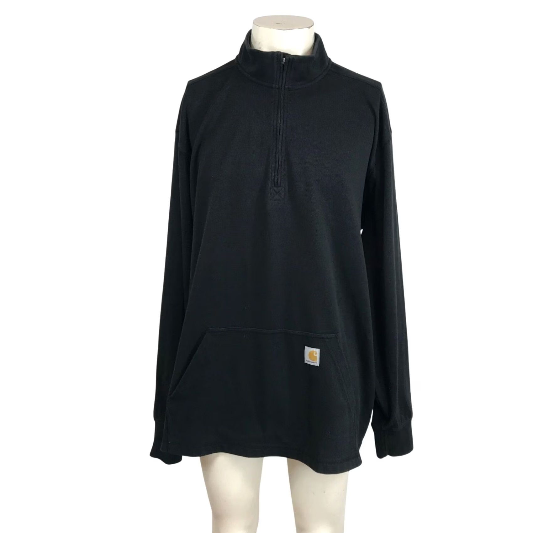 Carhartt Carhartt Men's 2XL Black Long Sleeve 1/4 Zip Collared Pull-Over Sweatshirt Size US XXL / EU 58 / 5 - 2 Thumbnail