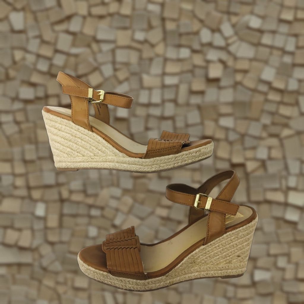 Vintage DV by Dolce Vita Espadrille Wedges Sandal Open Toe Ankle Strap Brown Size 9 Women Shoes VPS Size US 9 / IT 39 - 1 Thumbnail