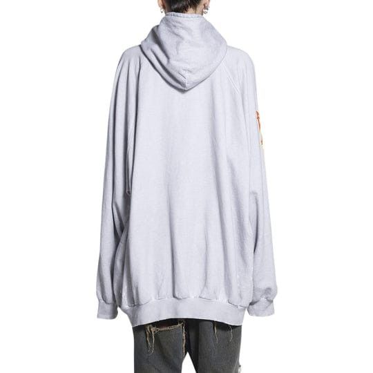 Balenciaga o1mt1gz1024 Metal Hoodie Oversized in Dirty White/Orange Size US S / EU 44-46 / 1 - 6 Thumbnail