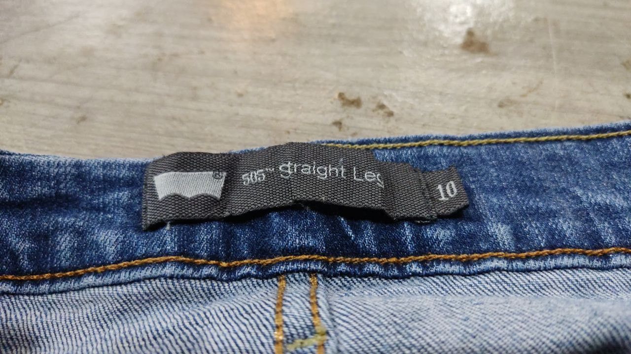 Levi's vintage levis 505 straight leg denim nice design Size 33" - 14 Thumbnail