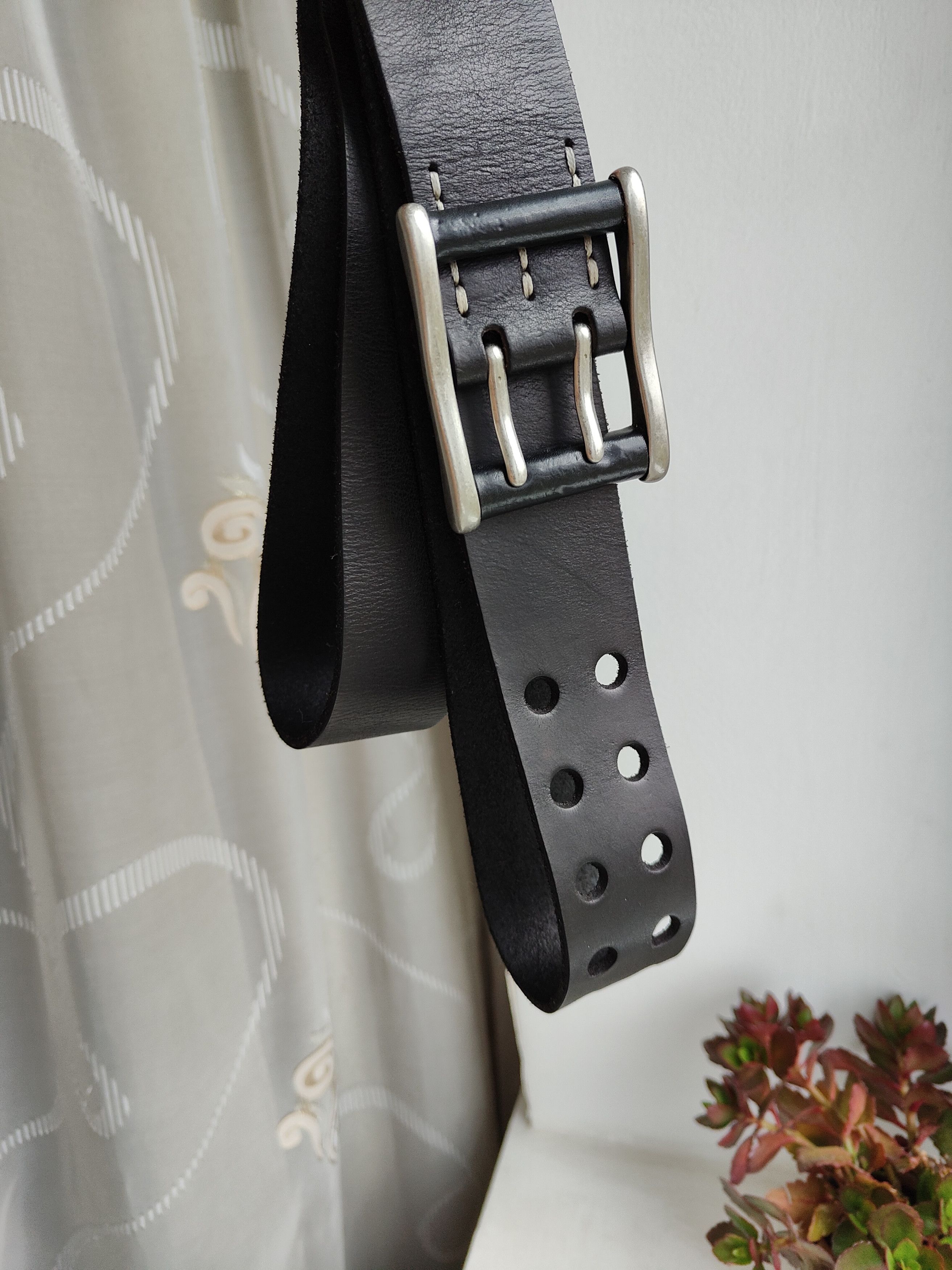 Genuine Leather Vintage Leather Belt Linea Pelle Genuine Leather Men's Belt Size ONE SIZE - 1 Thumbnail