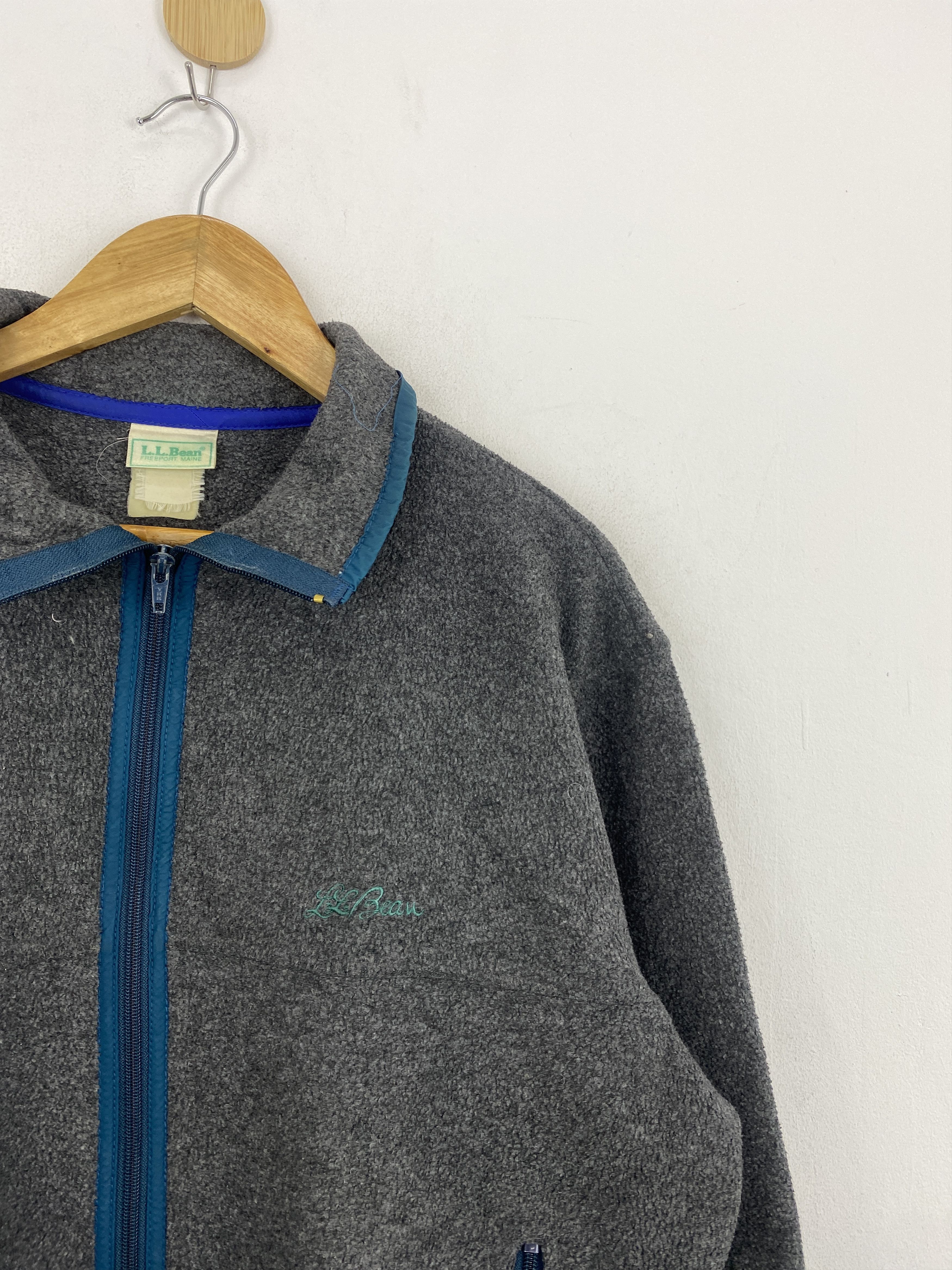 L.L. Bean Vintage 90s L.L. Bean Fleece Zipper Jacket J1922 Size US L / EU 52-54 / 3 - 7 Thumbnail