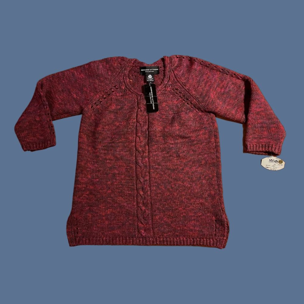 Vintage VINTAGE Adrienne Vittadini Collection Sweater Women’s Medium Red 90s Size M / US 6-8 / IT 42-44 - 1 Thumbnail