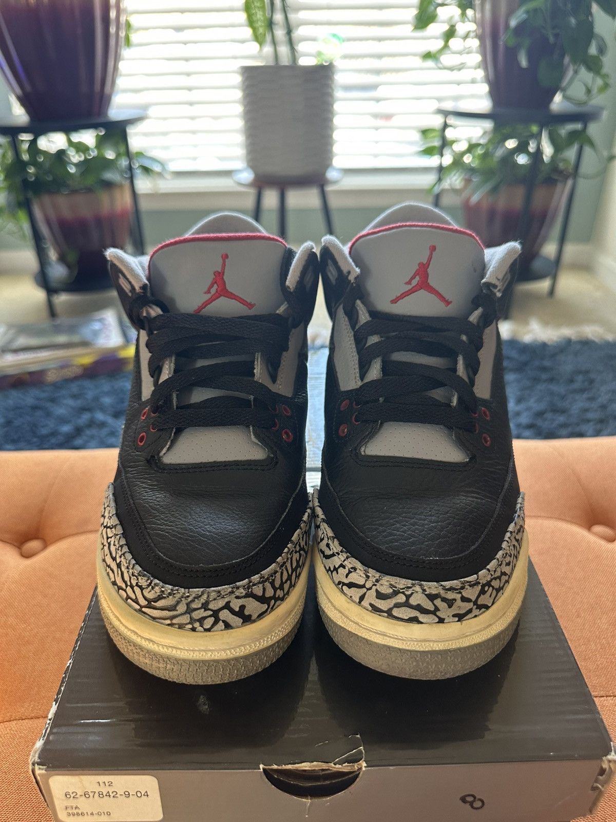 Jordan Brand × Nike Jordan 3 Retro Black Cement 2011 Sz. 7 Size US 7 / EU 40 - 3 Thumbnail