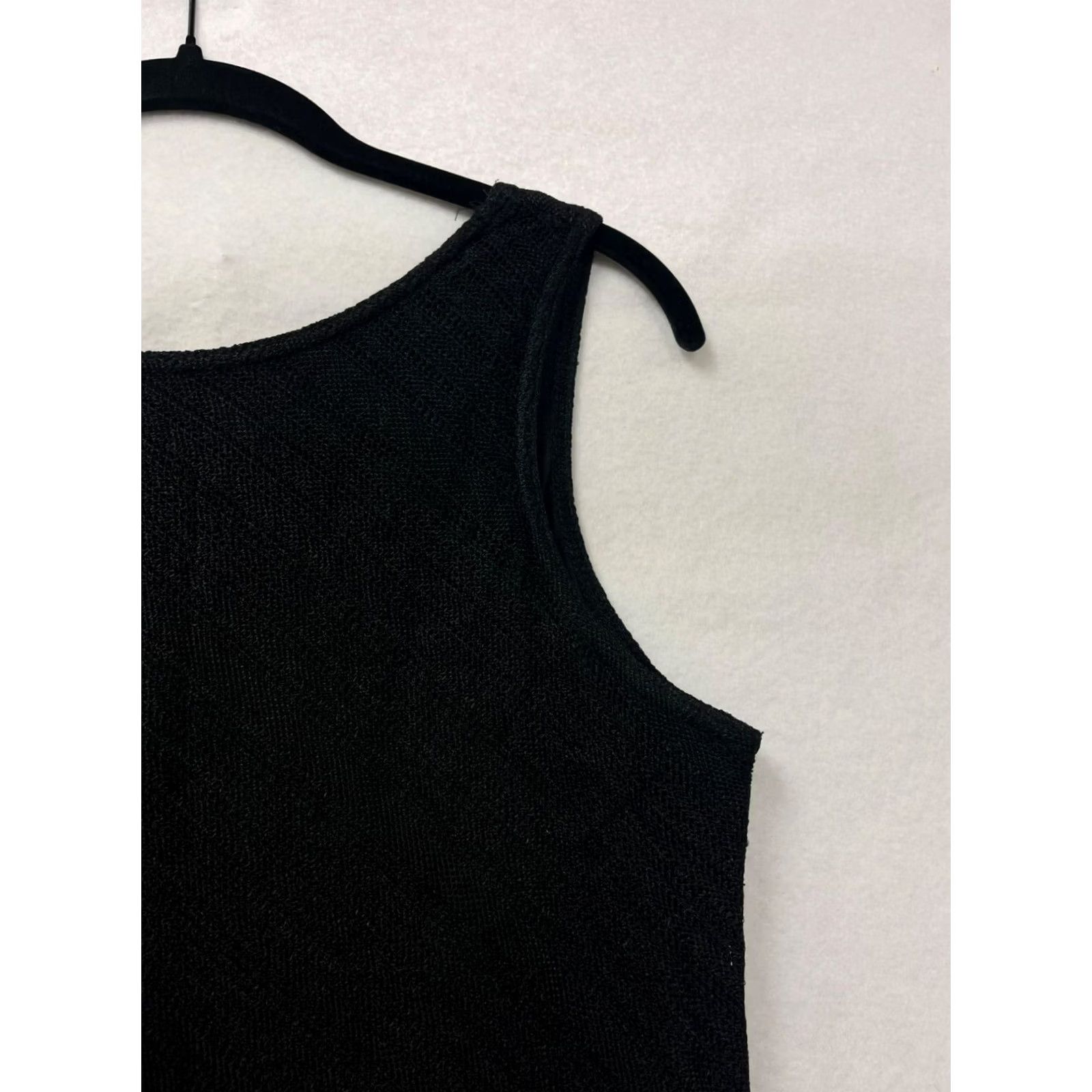 Vintage Vintage Harlow Petite Dress 80s/90s - Black Fringe 14P #6403 Size XL / US 12-14 / IT 48-50 - 5 Thumbnail