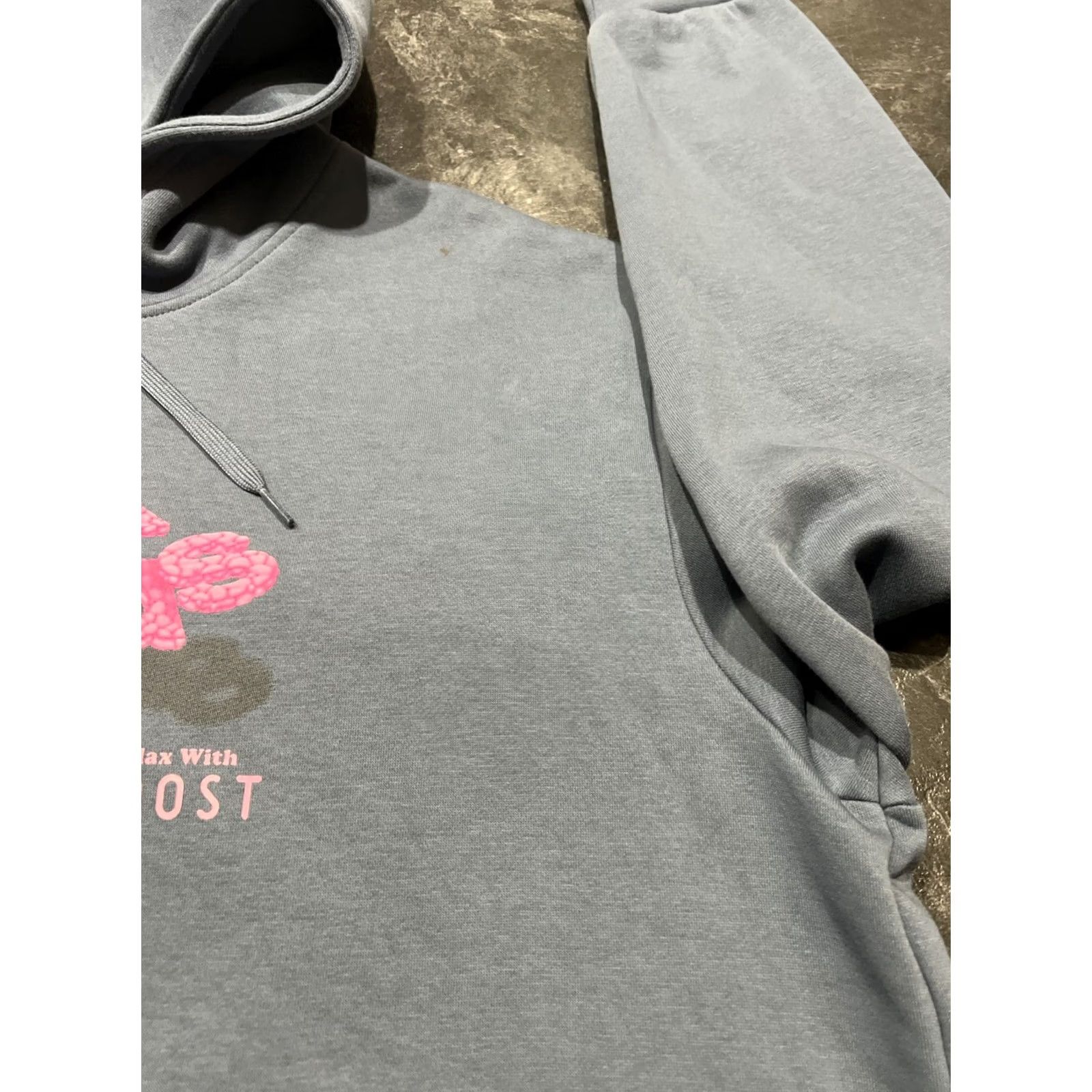 Adidas Adidas Hoodie Men XL Relax With Boost Pullover Hooded Fleece Cotton Blend Blue/Pink Size US XL / EU 56 / 4 - 4 Thumbnail