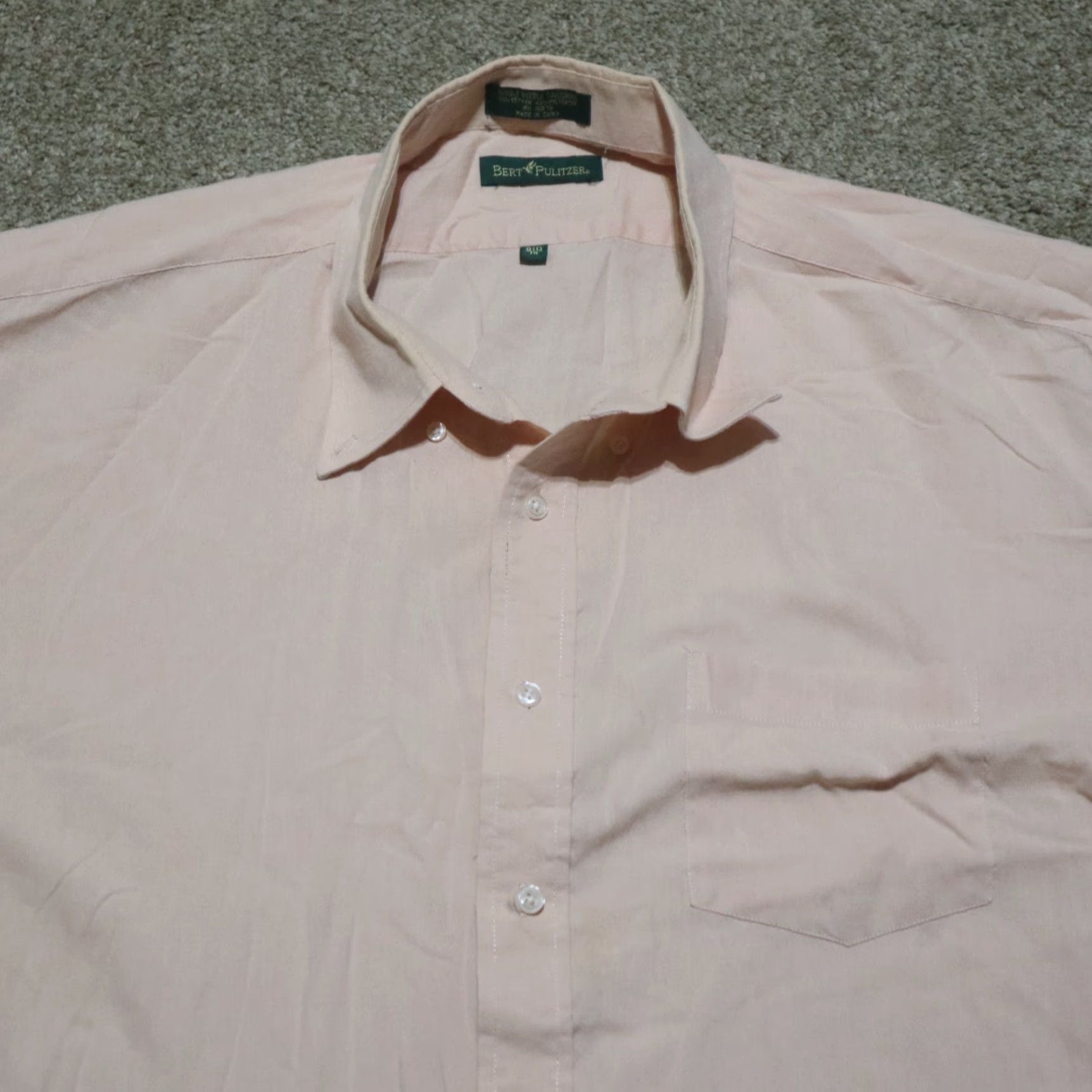 Needles Bert Pulitzer Shirt Dress Shirt Pink 19 Big & Tall Men Short Sleeve Mens Size 19 Pink Bert Pulitzer Shirt Size US XXL / EU 58 / 5 - 2 Thumbnail