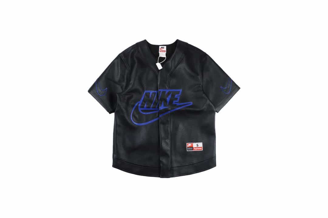 leather baseball jersey