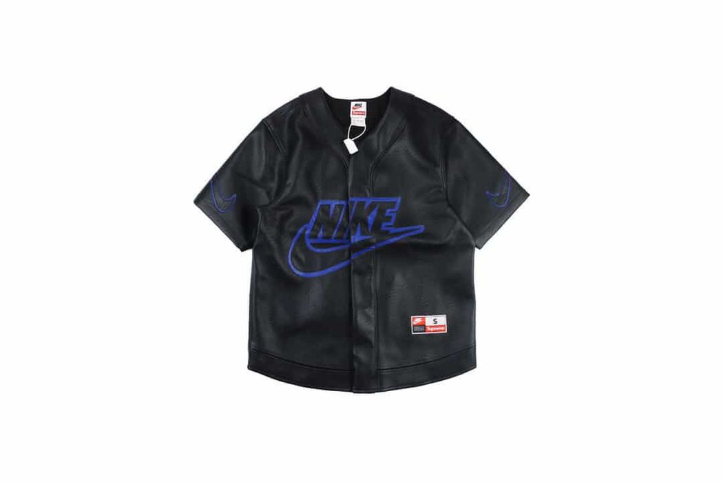 supreme Nike Leather Baseball Jersey