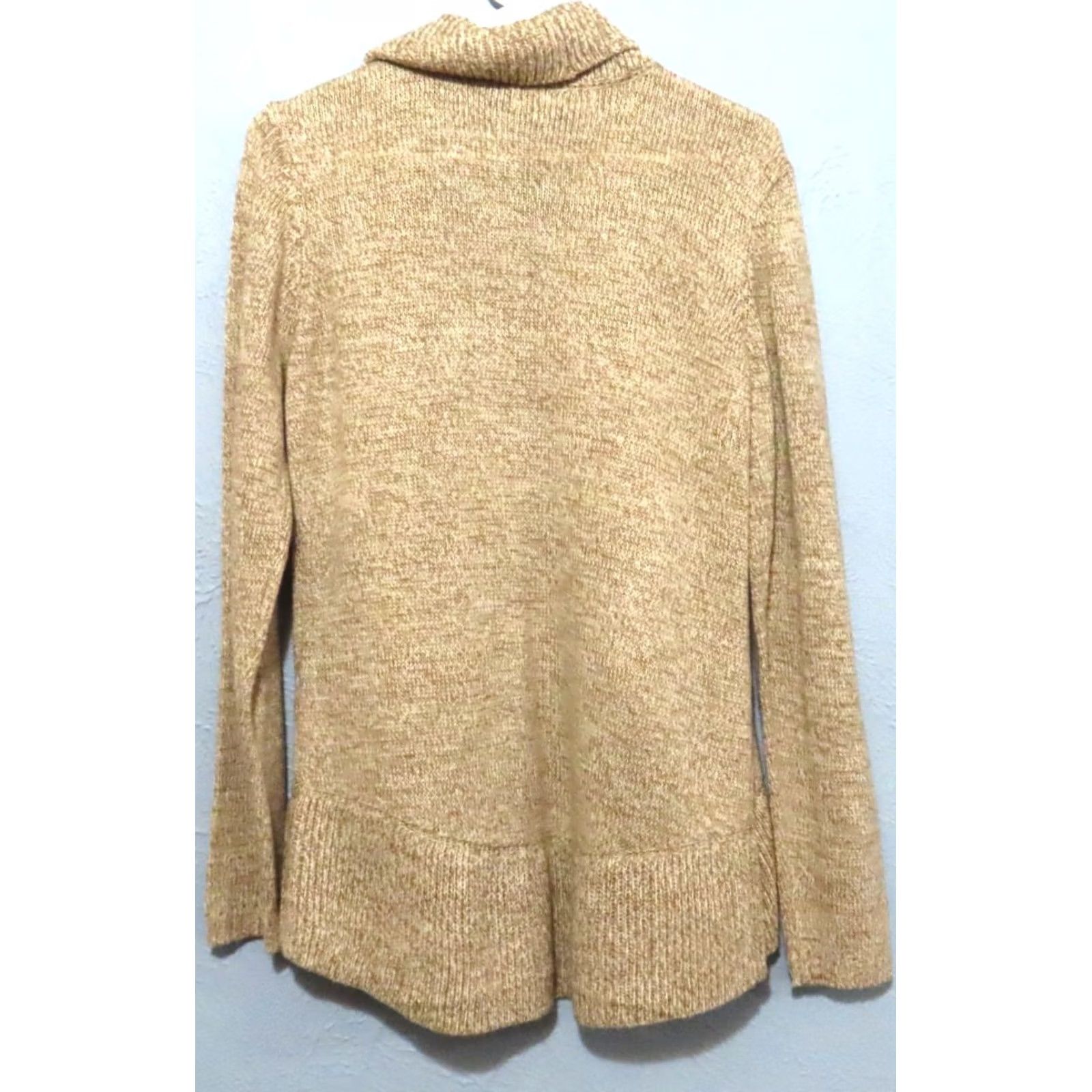 Vintage Karen Scott Women's M Cardigan Beige Marl Tan NWT Long Sleeve Collared Acrylic Knit Solid All Seasons Fall Winter Spring Size M / US 6-8 / IT 42-44 - 7 Thumbnail