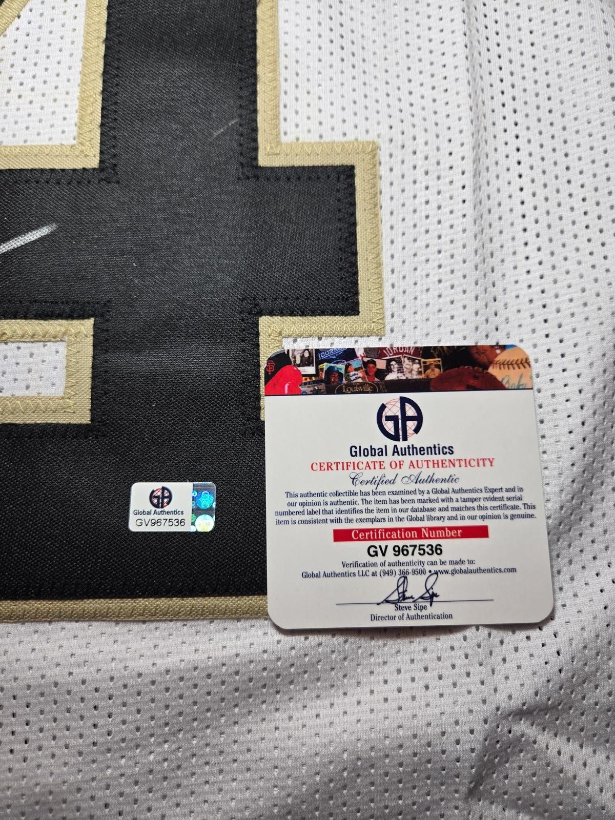 Other Derek Carr Saints signed White Football Jersey coa (XL) Size ONE SIZE - 4 Thumbnail