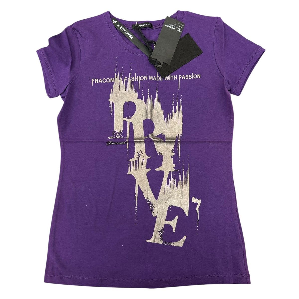 Other Fracomina Embellished Graphic T-Shirt - Purple/Silver - NWT Size M / US 6-8 / IT 42-44 - 2 Thumbnail