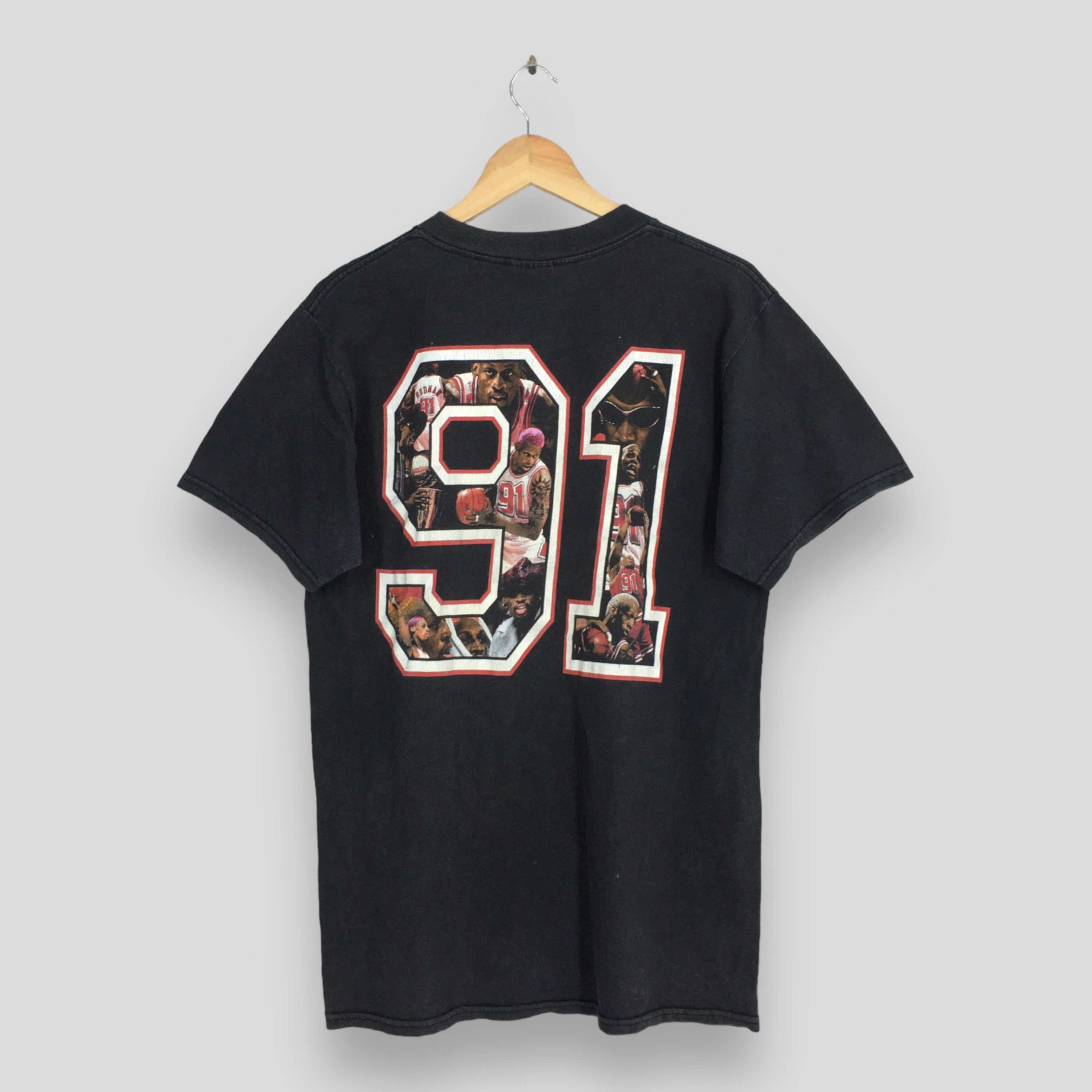 Vintage Dennis Rodman #91 Black NBA T shirt Medium