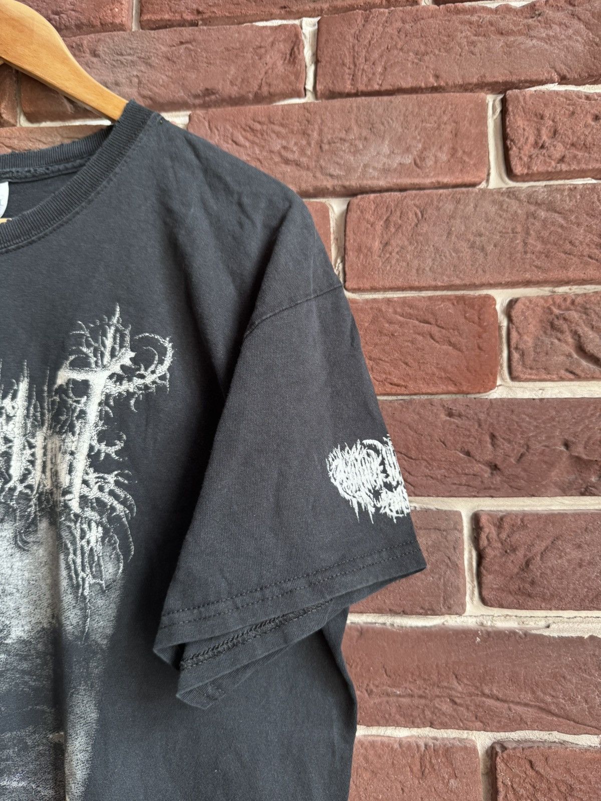 Band Tees Rare Vintage 00s Dunkelheit Mors Black Metal Band T-Shirt Size US L / EU 52-54 / 3 - 4 Thumbnail
