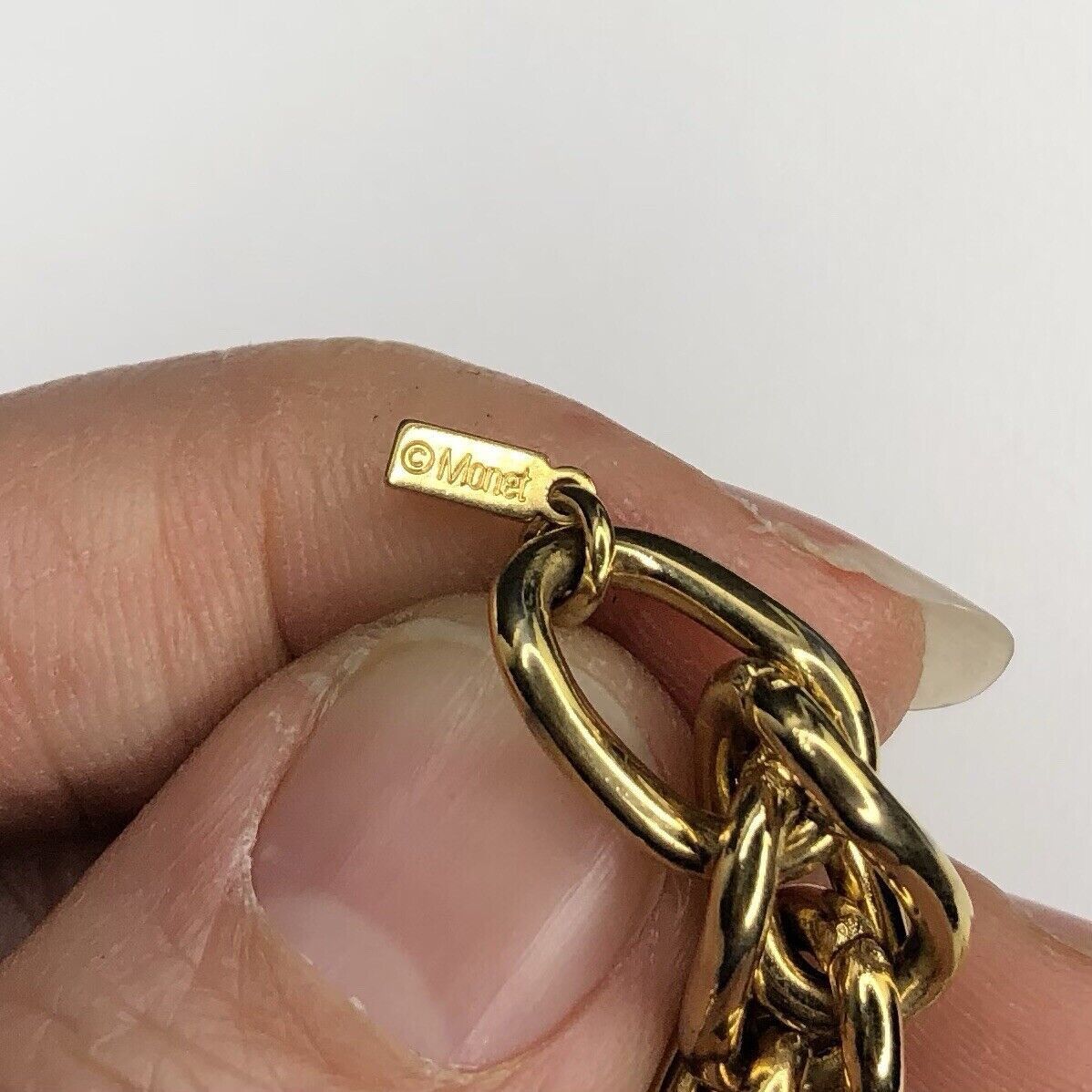 Monet Y2K Monet Signed Gold Tone Rope Link 9mm Thick Chain 36" Size ONE SIZE - 5 Thumbnail