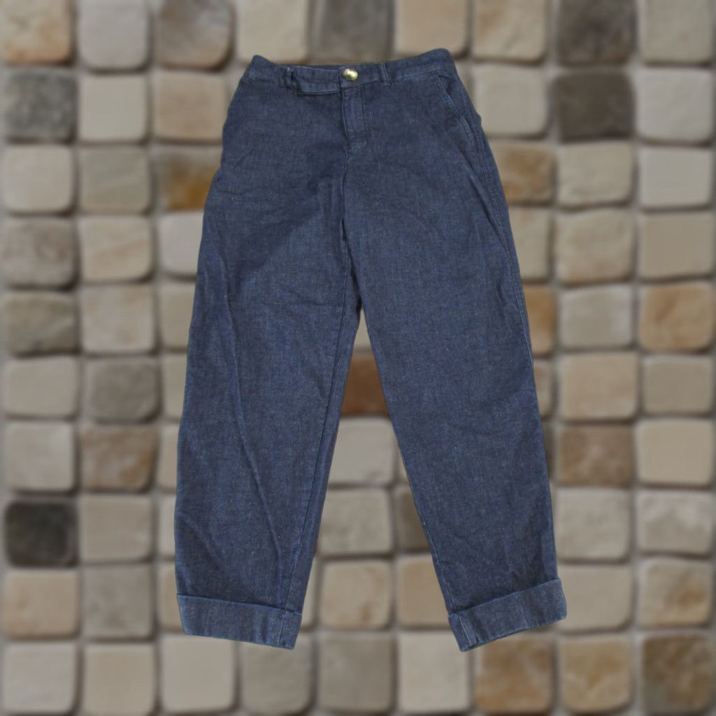 Zara VINTAGE Zara Womens Jeans Size 2 Dark Wash Tapered Cropped Ankle Zipper Denim Size 26" / US 2 / IT 38 - 1 Thumbnail
